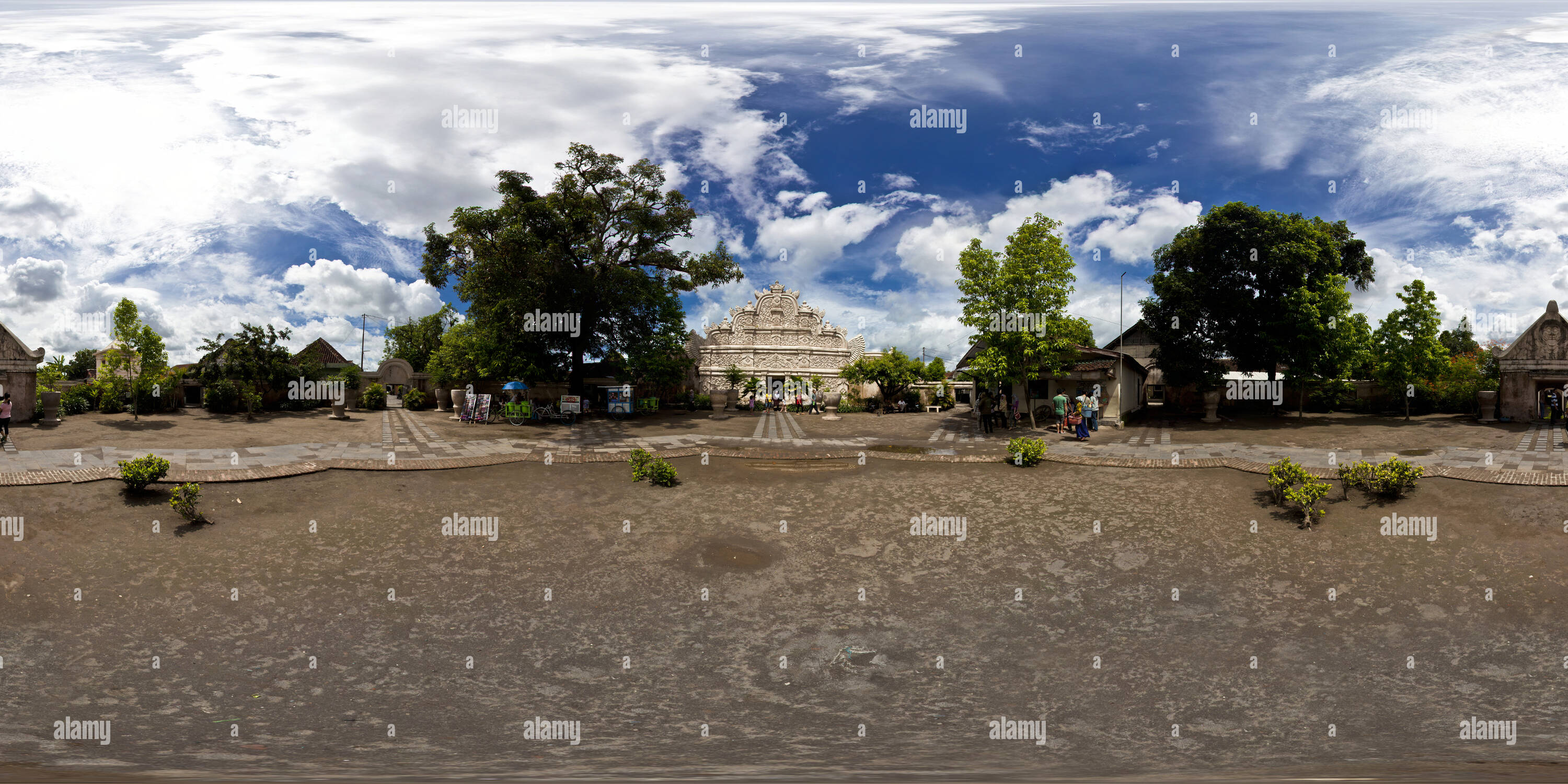 360 degree panoramic view of Yogyakarta : Taman Sari Gate