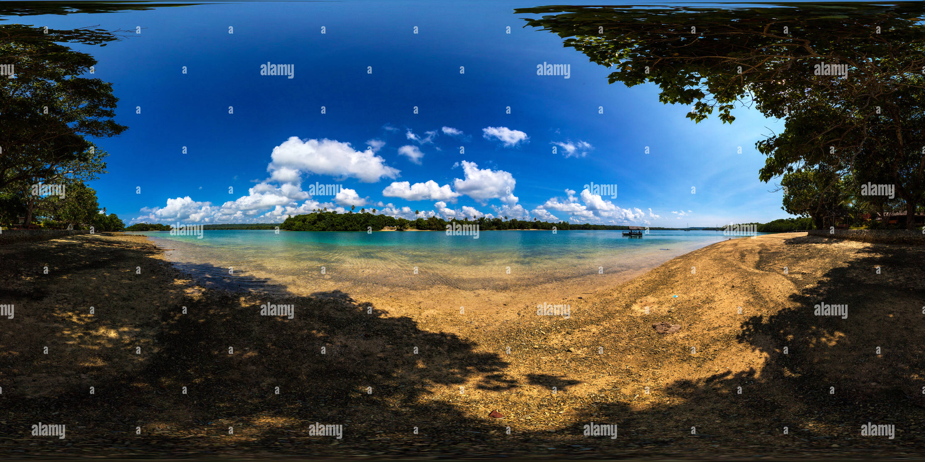 360° view of Oyster Island at Low Tide Alamy