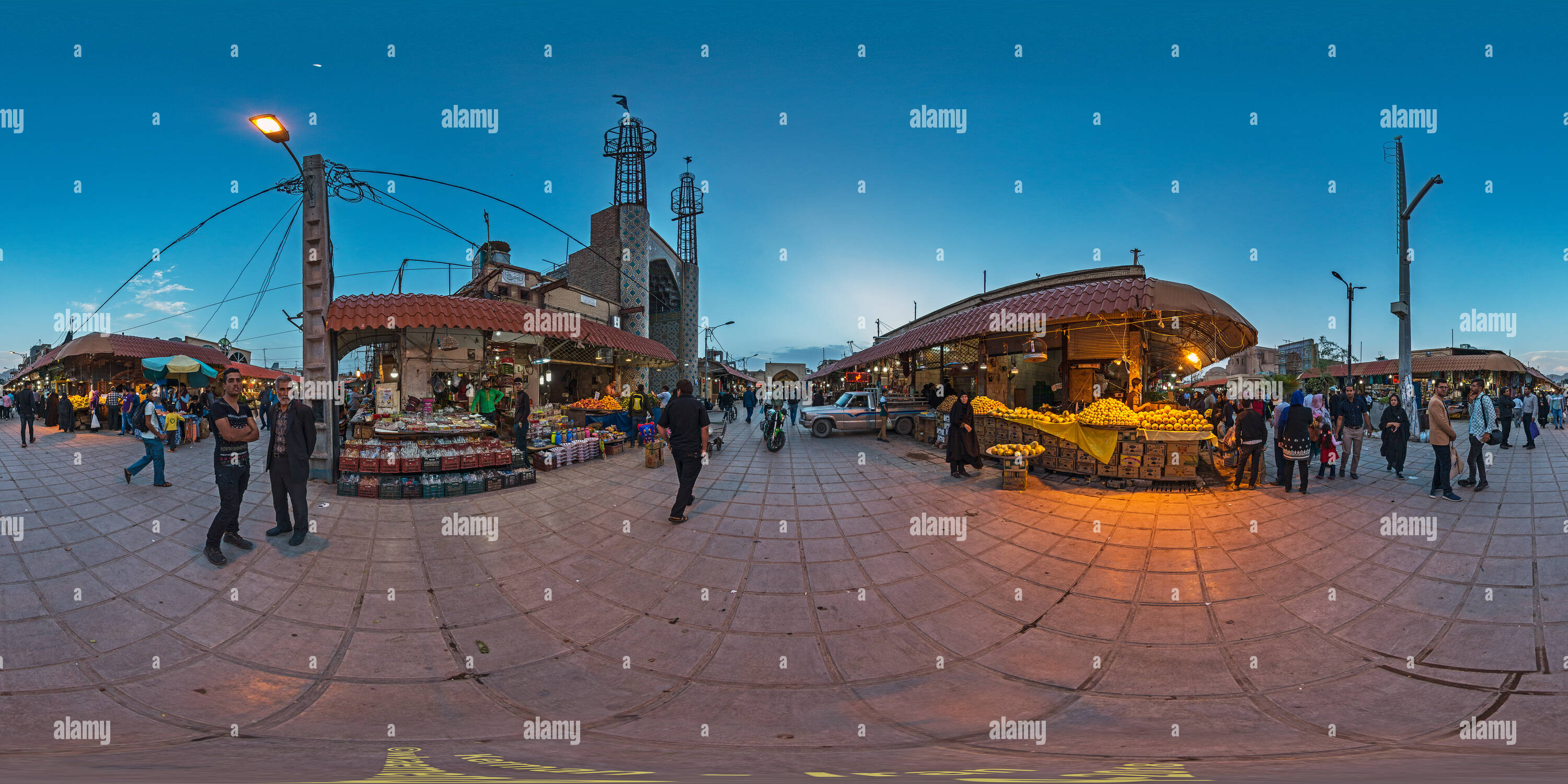 360° view of Kerman Market for produce Iran Alamy