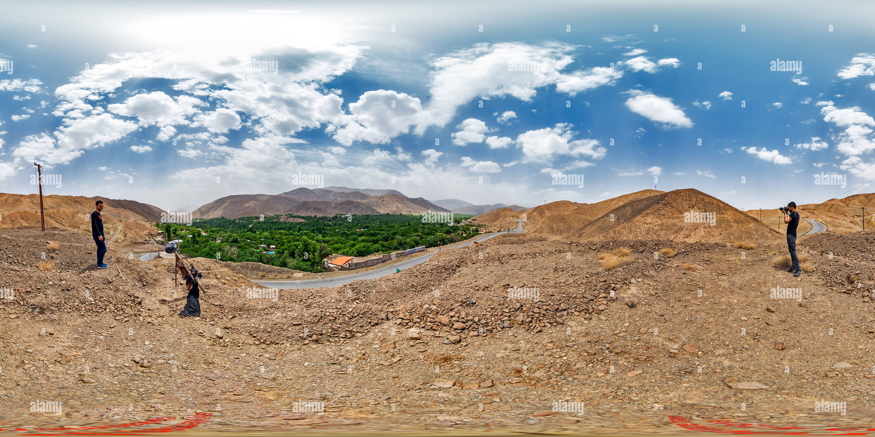 360° view of Iran 2018 Sirch an Oasis in the mountains near Kerman Alamy