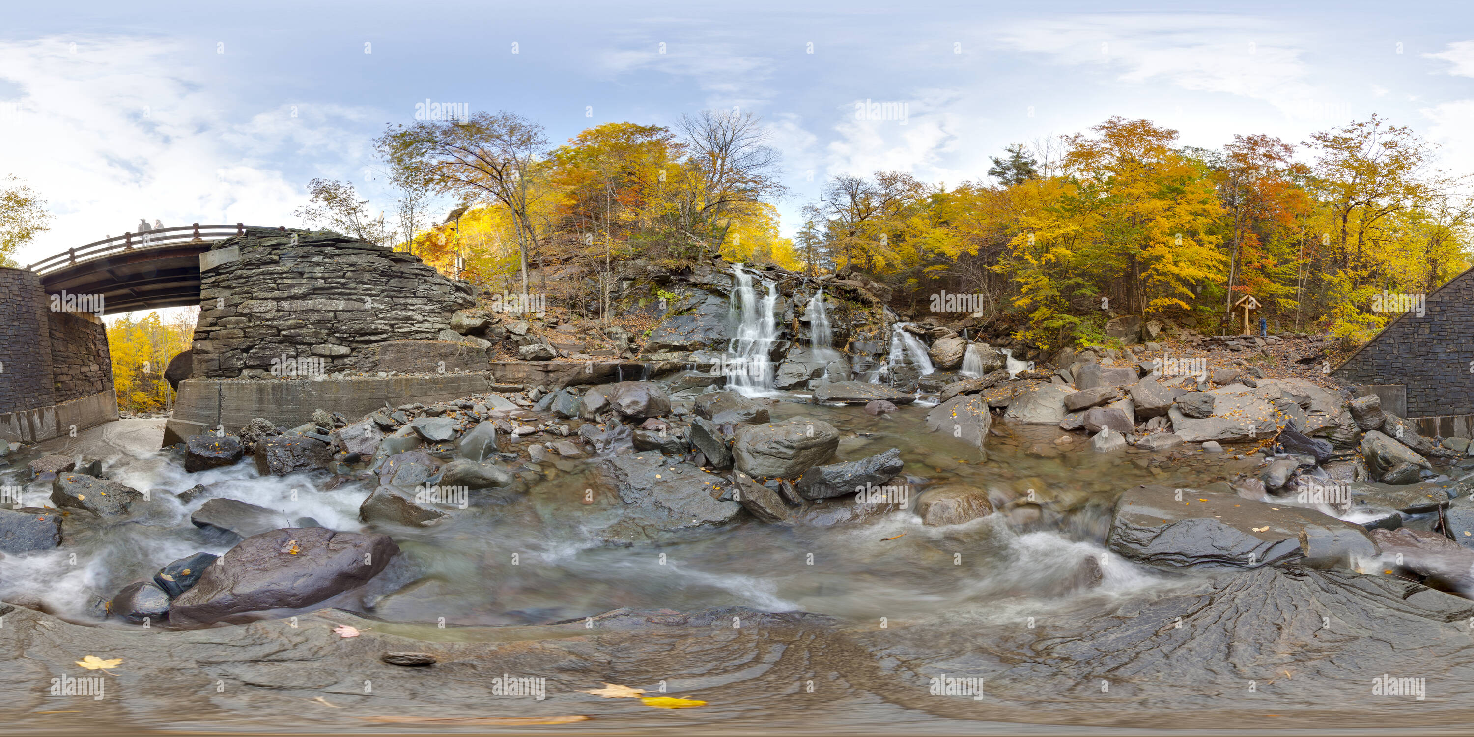 360° view of Lower Bastion Falls Haines Falls NY Alamy