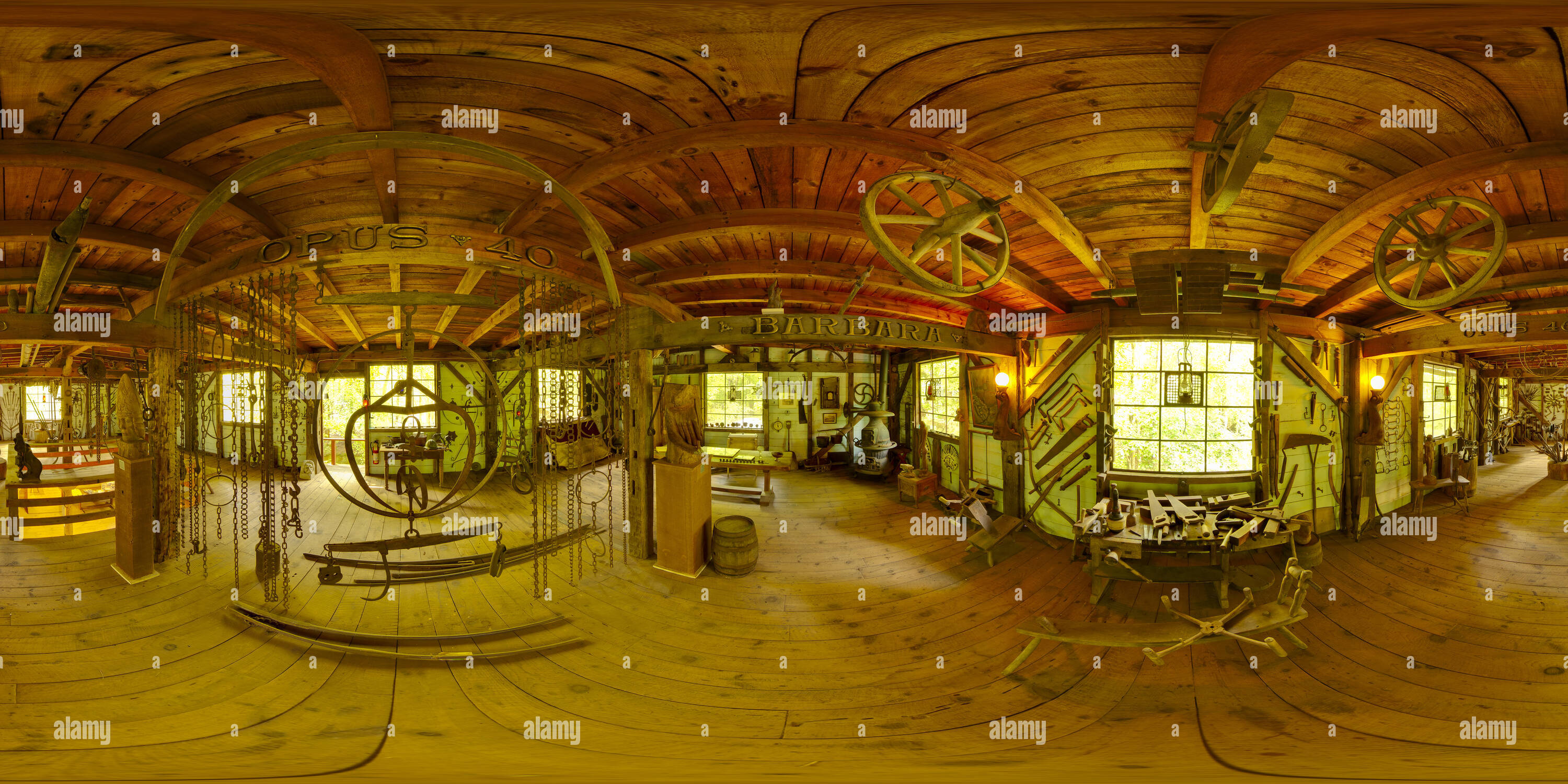 360° view of Quarrymans Museum Opus 40 Saugerties Ny Alamy