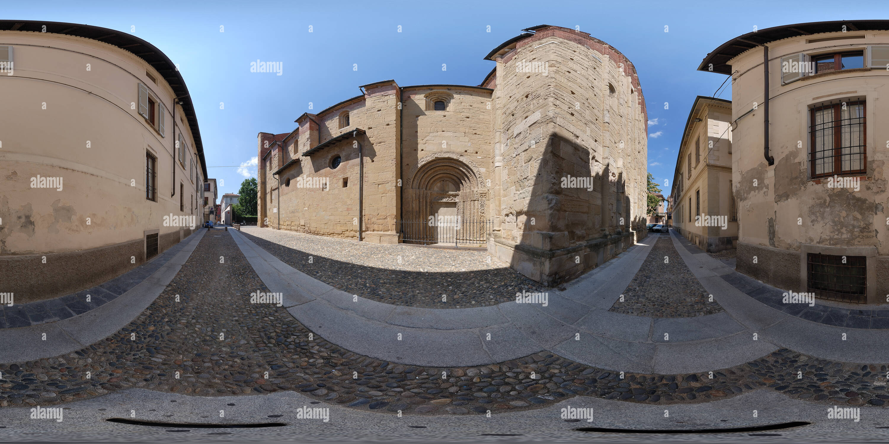 360 degree panoramic view of San Michele Maggiore Basilica, the Specious Door