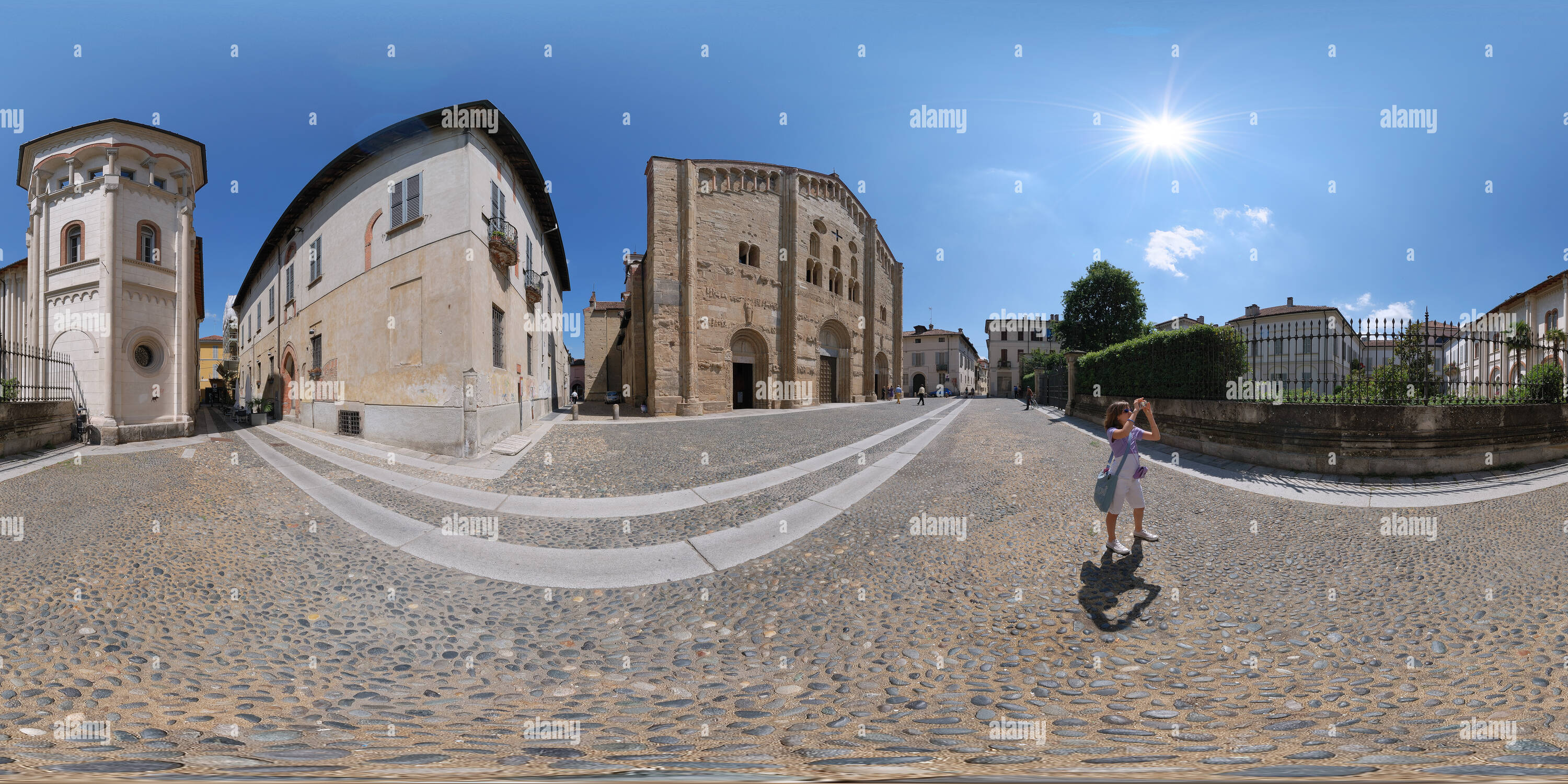 360 degree panoramic view of San Michele Maggiore Basilica