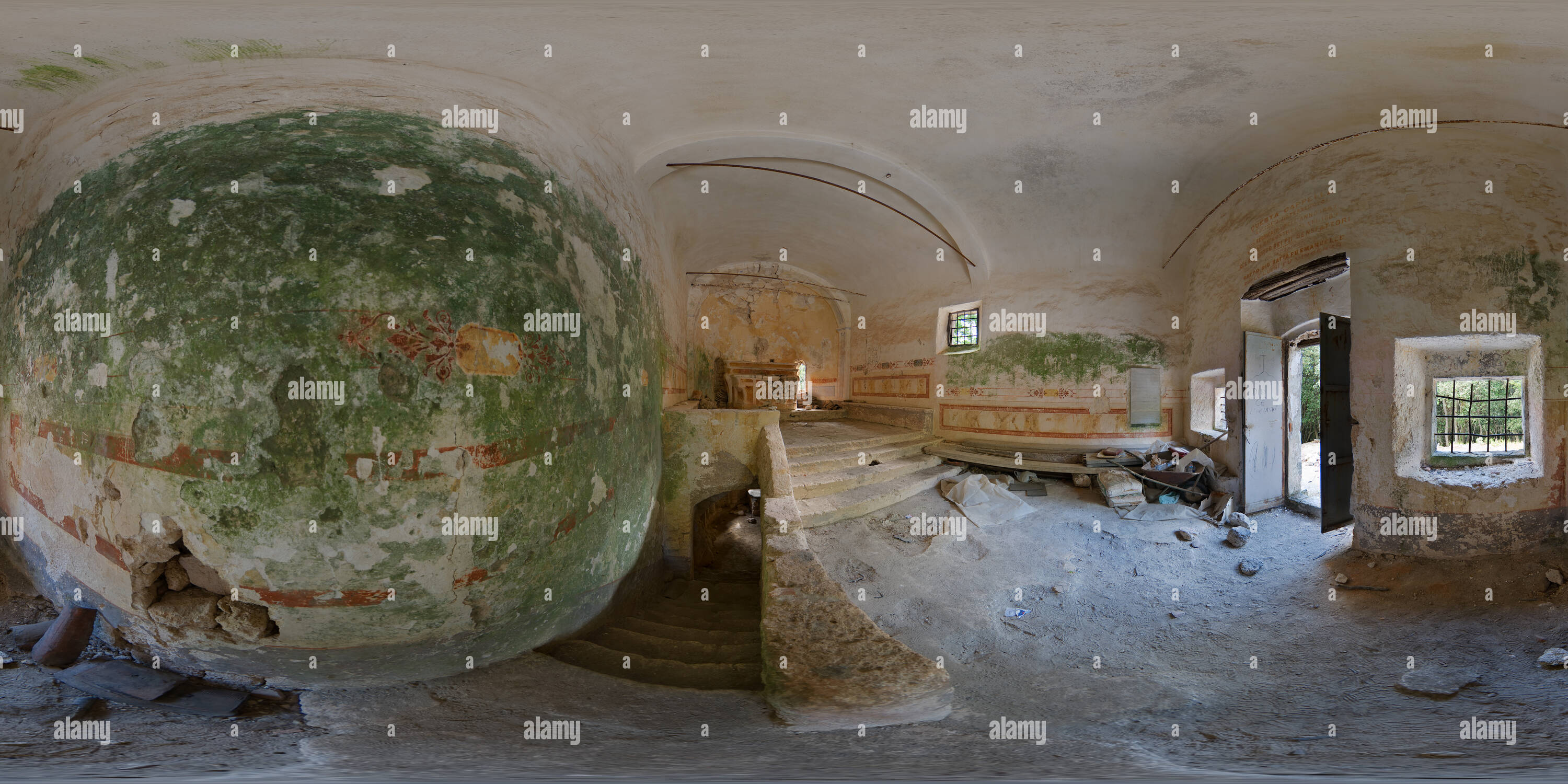 360 View Of Perti Sant Antonino Abandoned Church Alamy