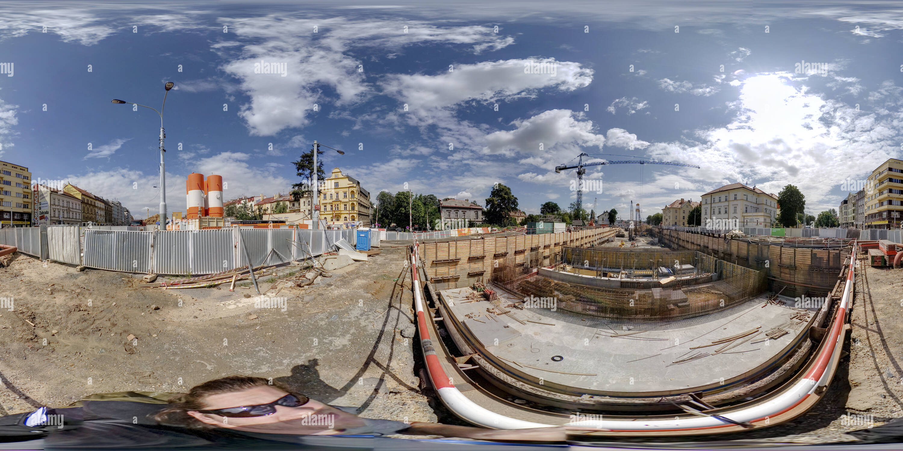360° view of Construction of Tunel (tunnel) Blanka at Hradcanska - Alamy
