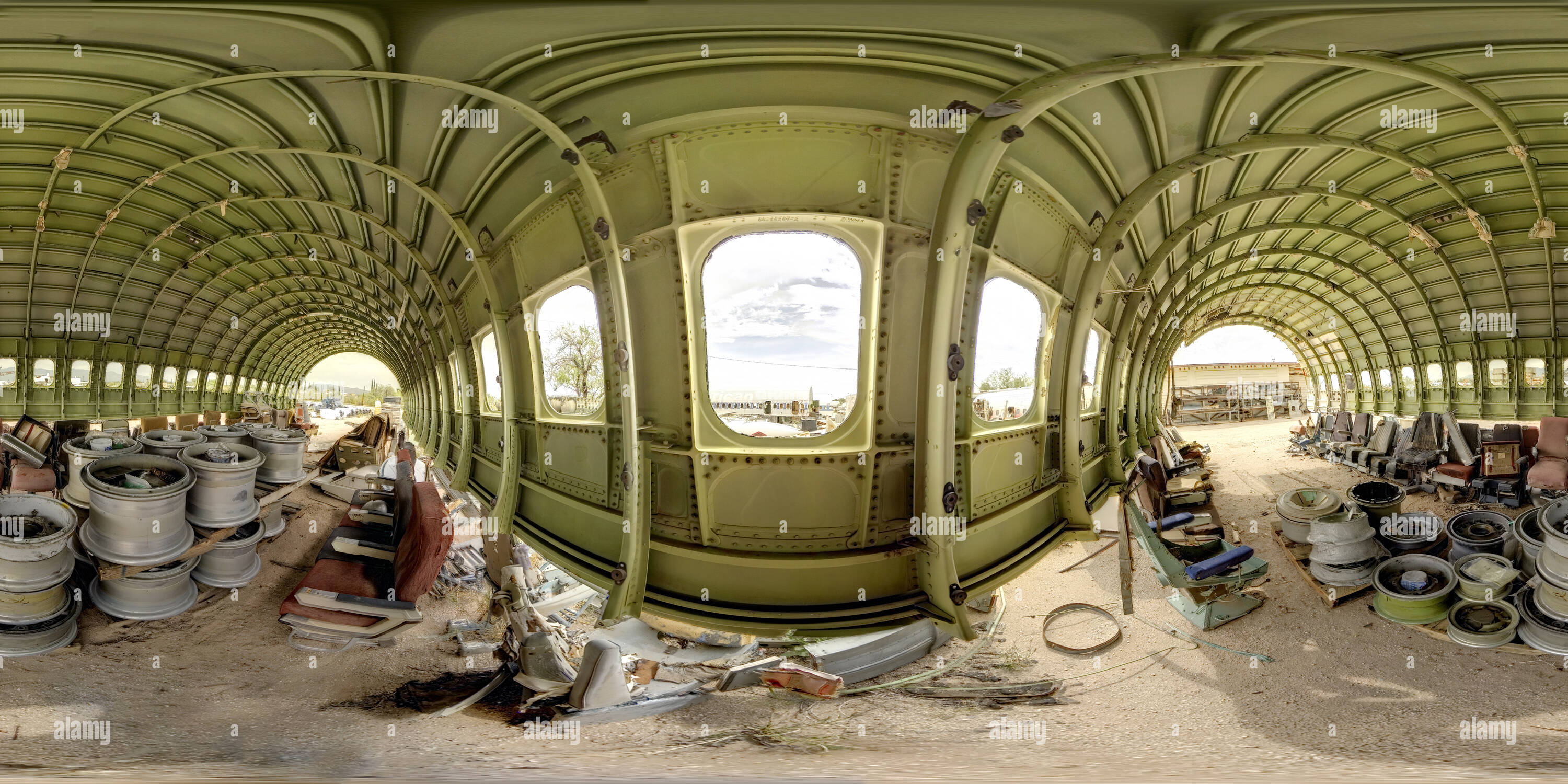360° view of National Aircraft Inc‎ Airplane Junk Yard 2 Alamy