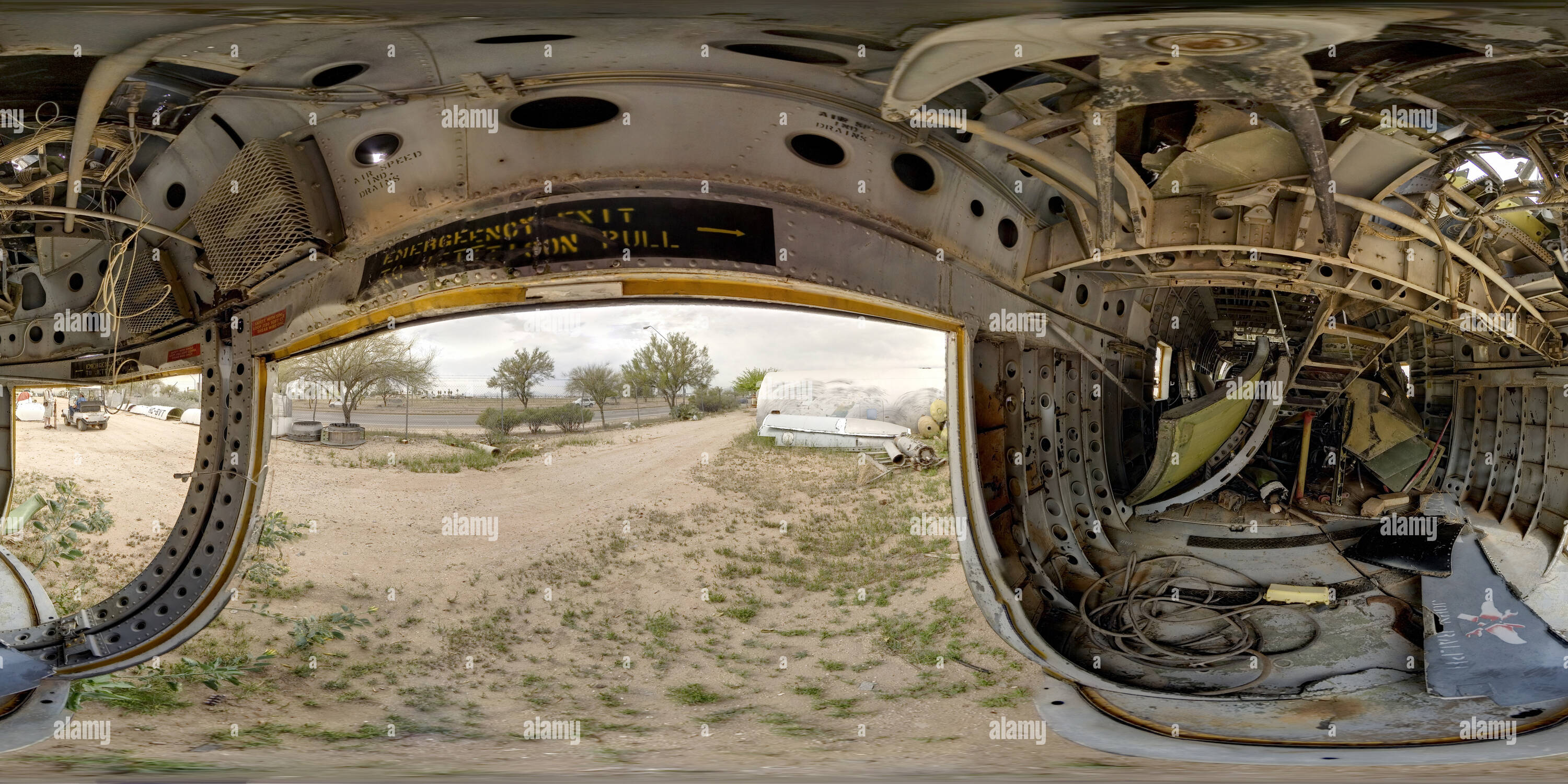 360° view of National Aircraft Inc‎ Airplane Junk Yard 9 Alamy