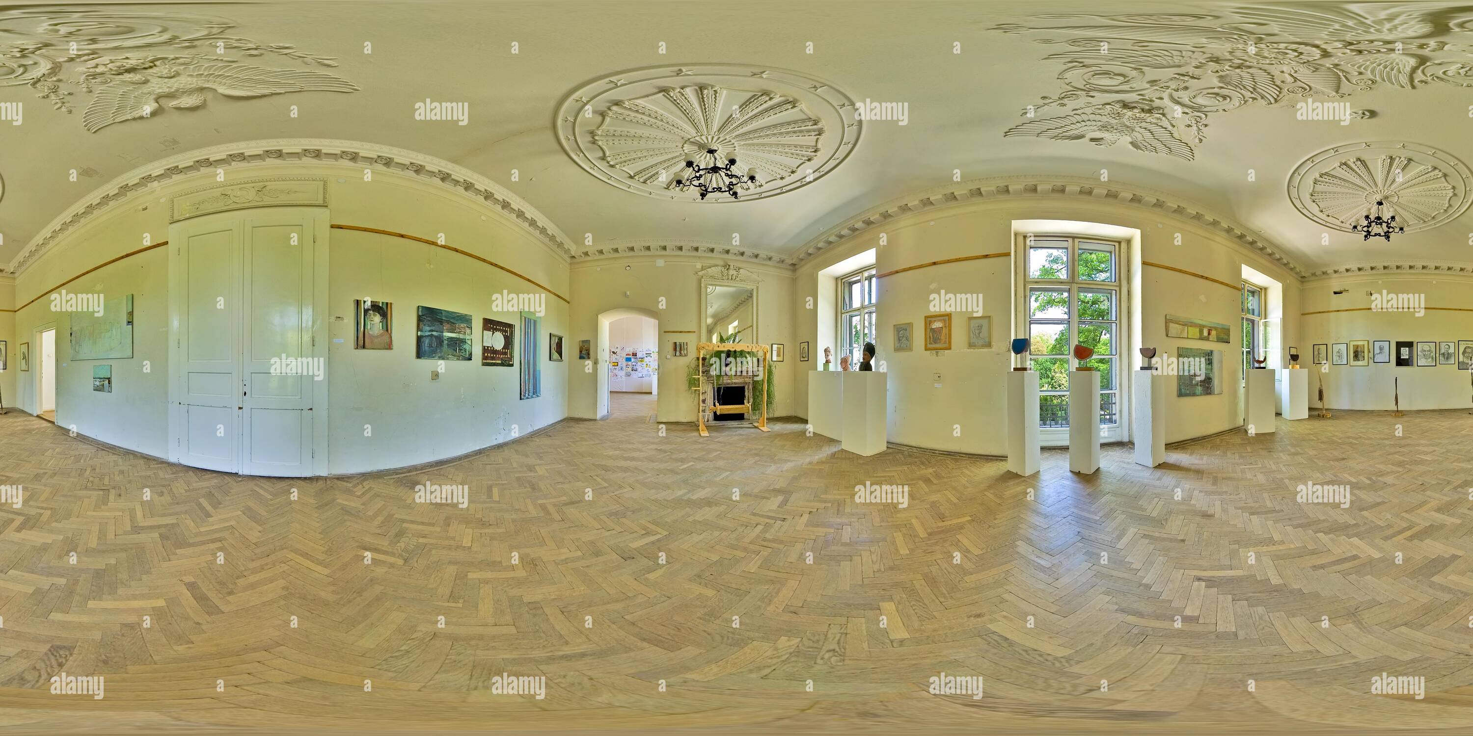 360 degree panoramic view of count Festetics Castle exhibition