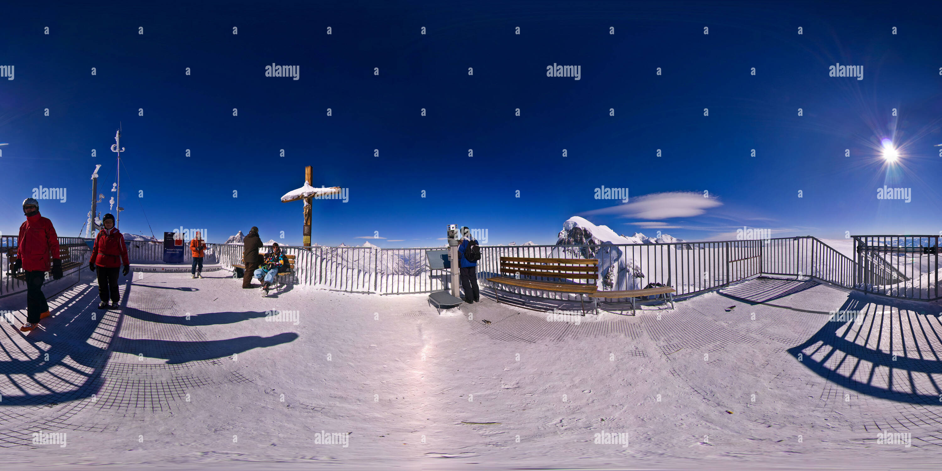 360° view of At the top of Klein Matterhorn - Alamy