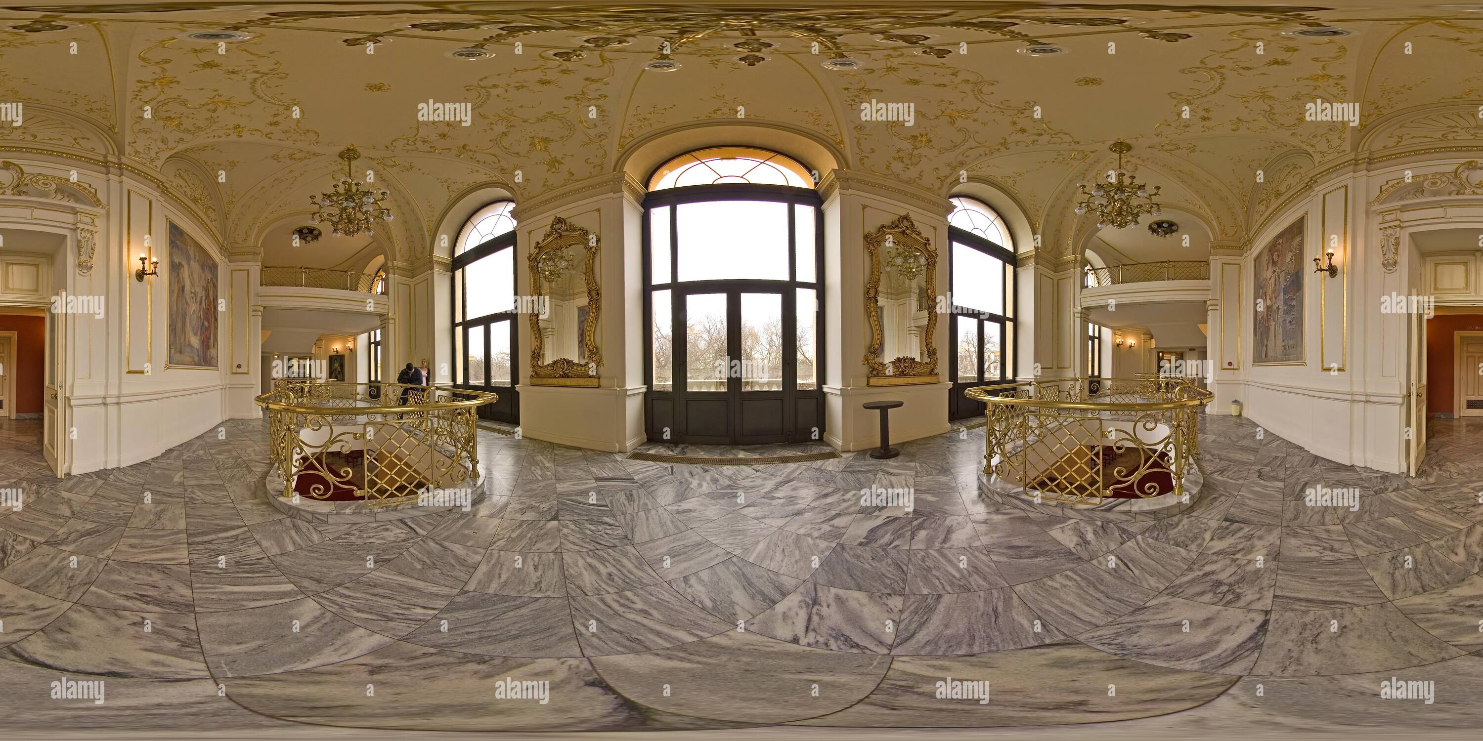 360 degree panoramic view of National Theatre floor foyer