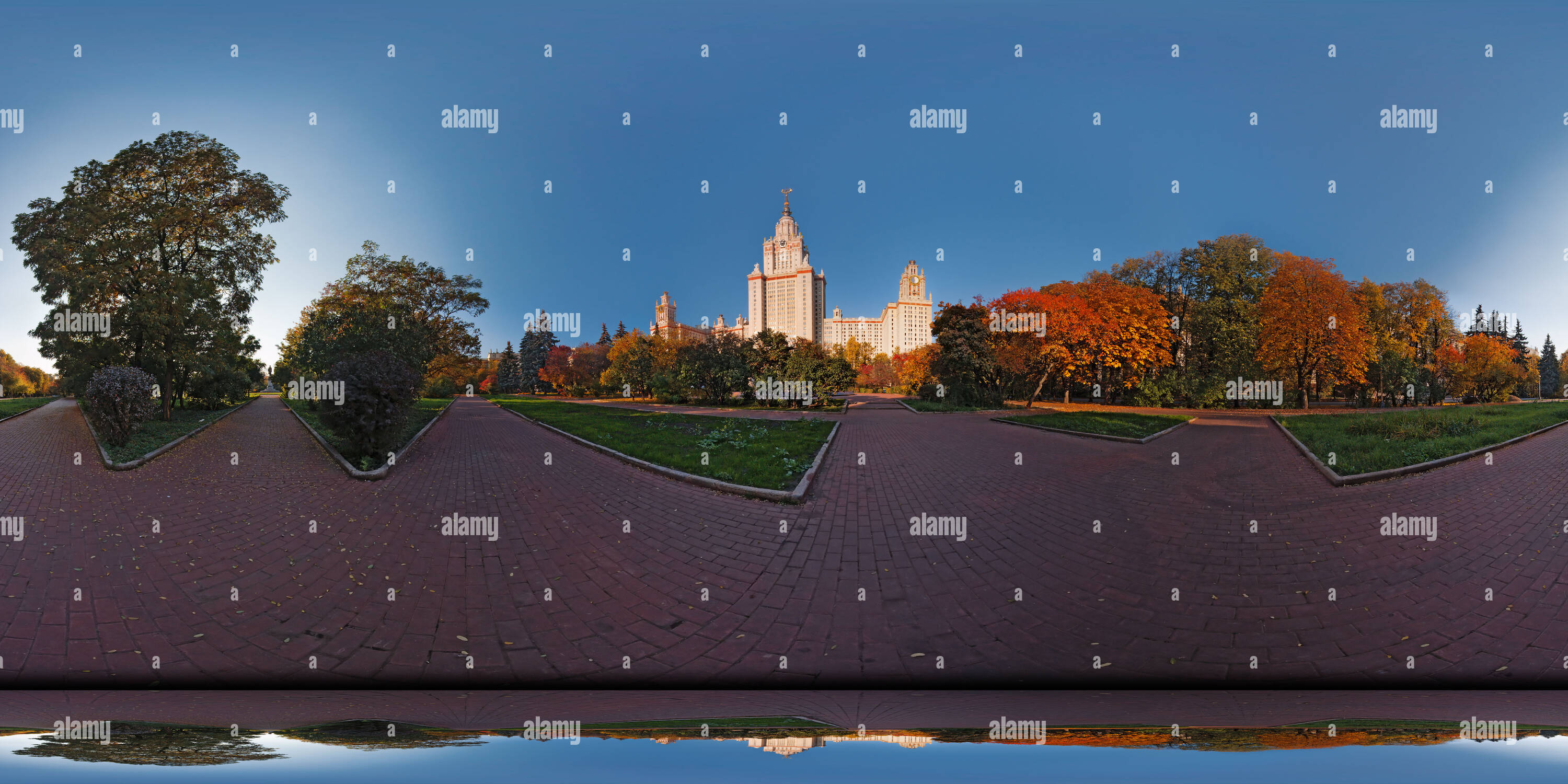 360 degree panoramic view of Moscow State University