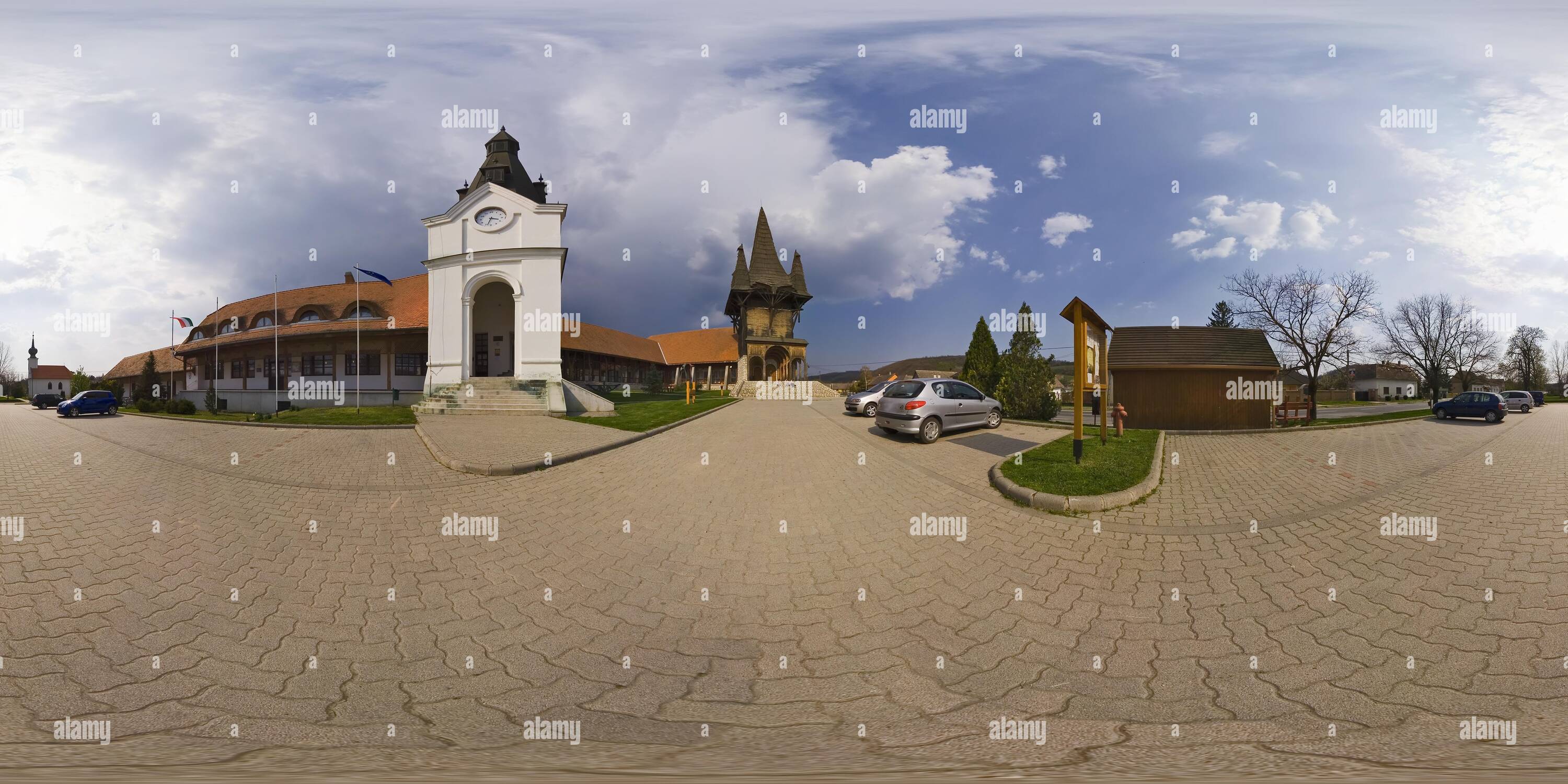 360 degree panoramic view of Community centre - planning Makovecz Imre