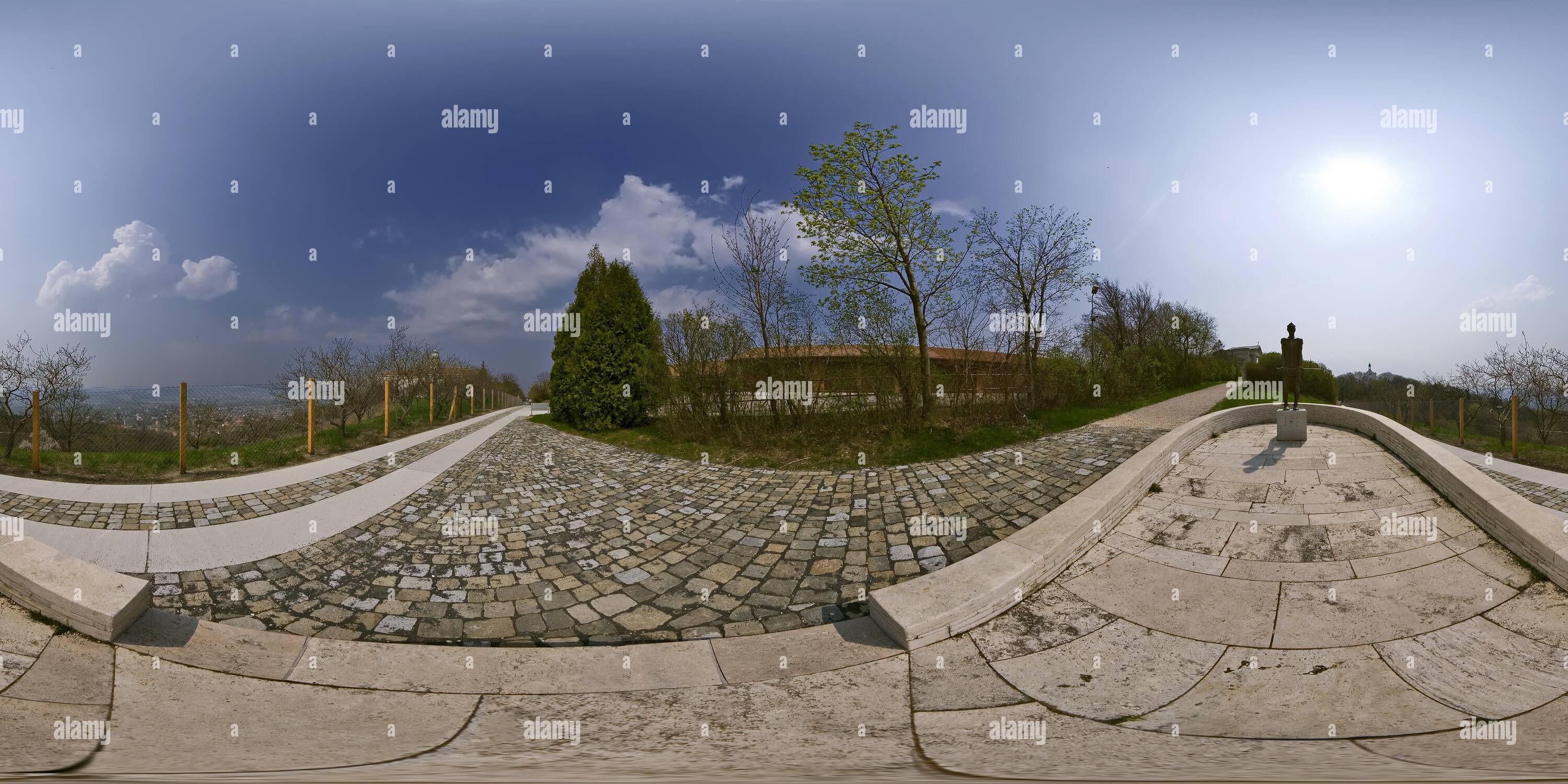360 degree panoramic view of Archabbey of Pannonhalma - Sculpture