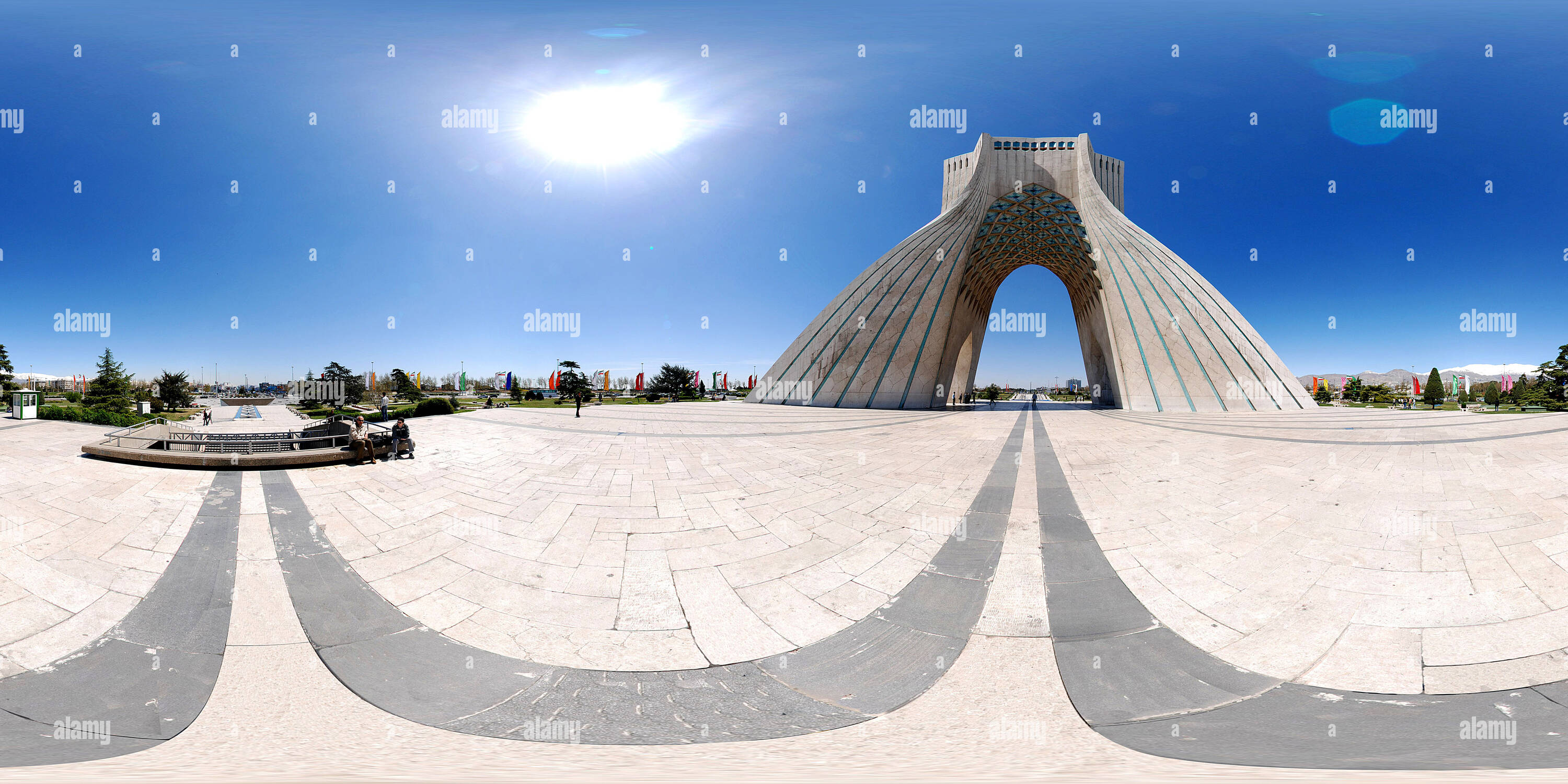 360° view of Azadi square Tehran - Alamy