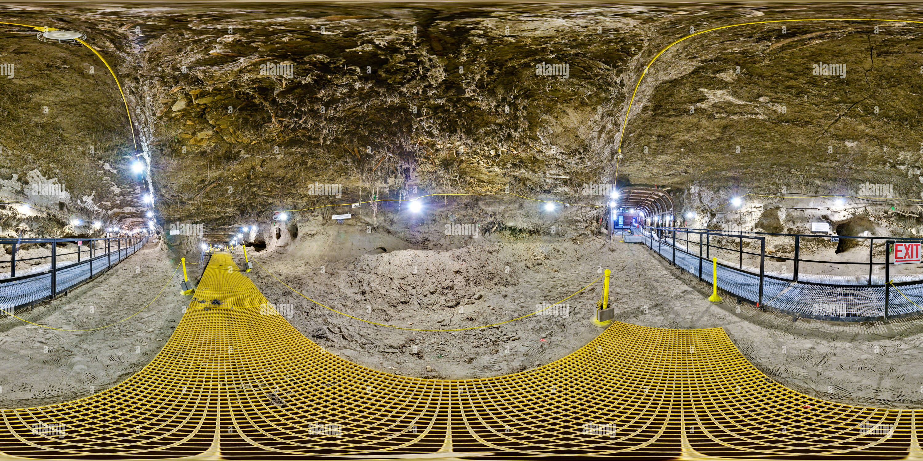 360 degree panoramic view of CRREL Permafrost Tunnel 5m into winze
