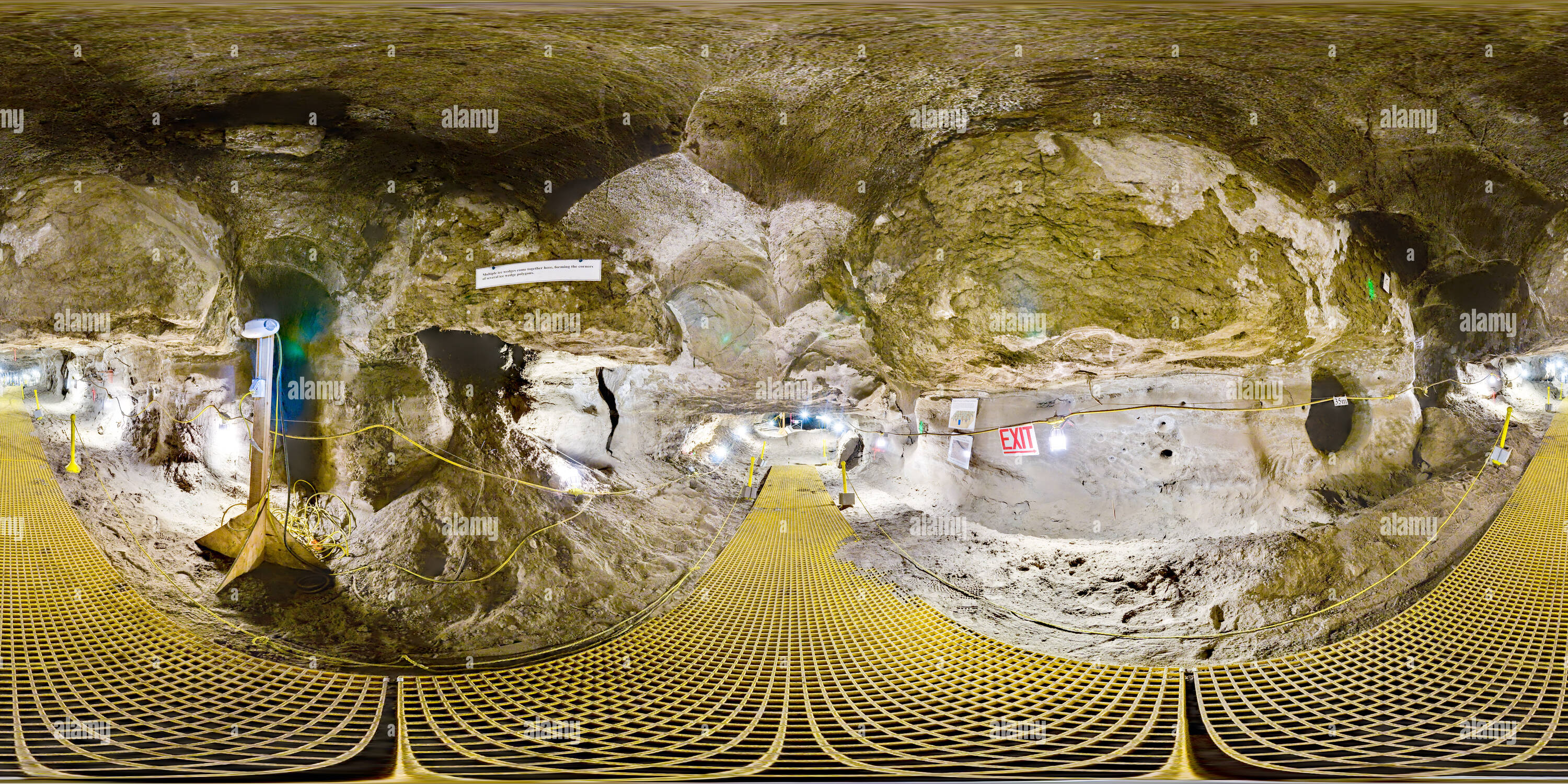 360 degree panoramic view of CRREL Permafrost Tunnel 35 meters in winze