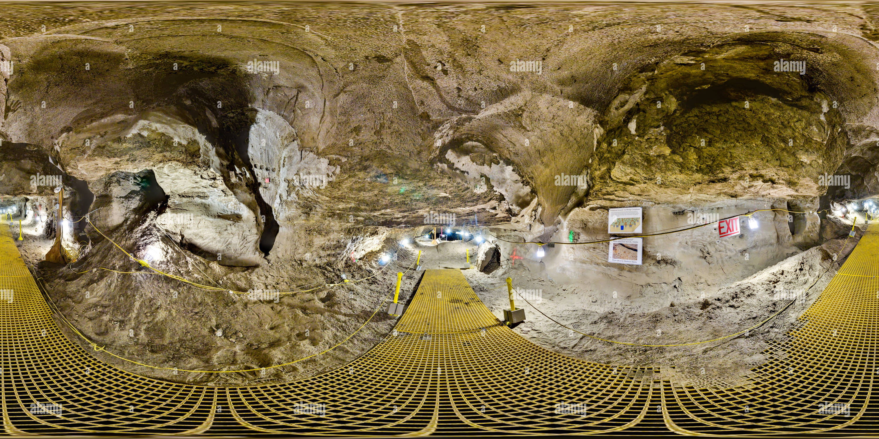 360 degree panoramic view of CRREL Permafrost Tunnel 40 meters in winze