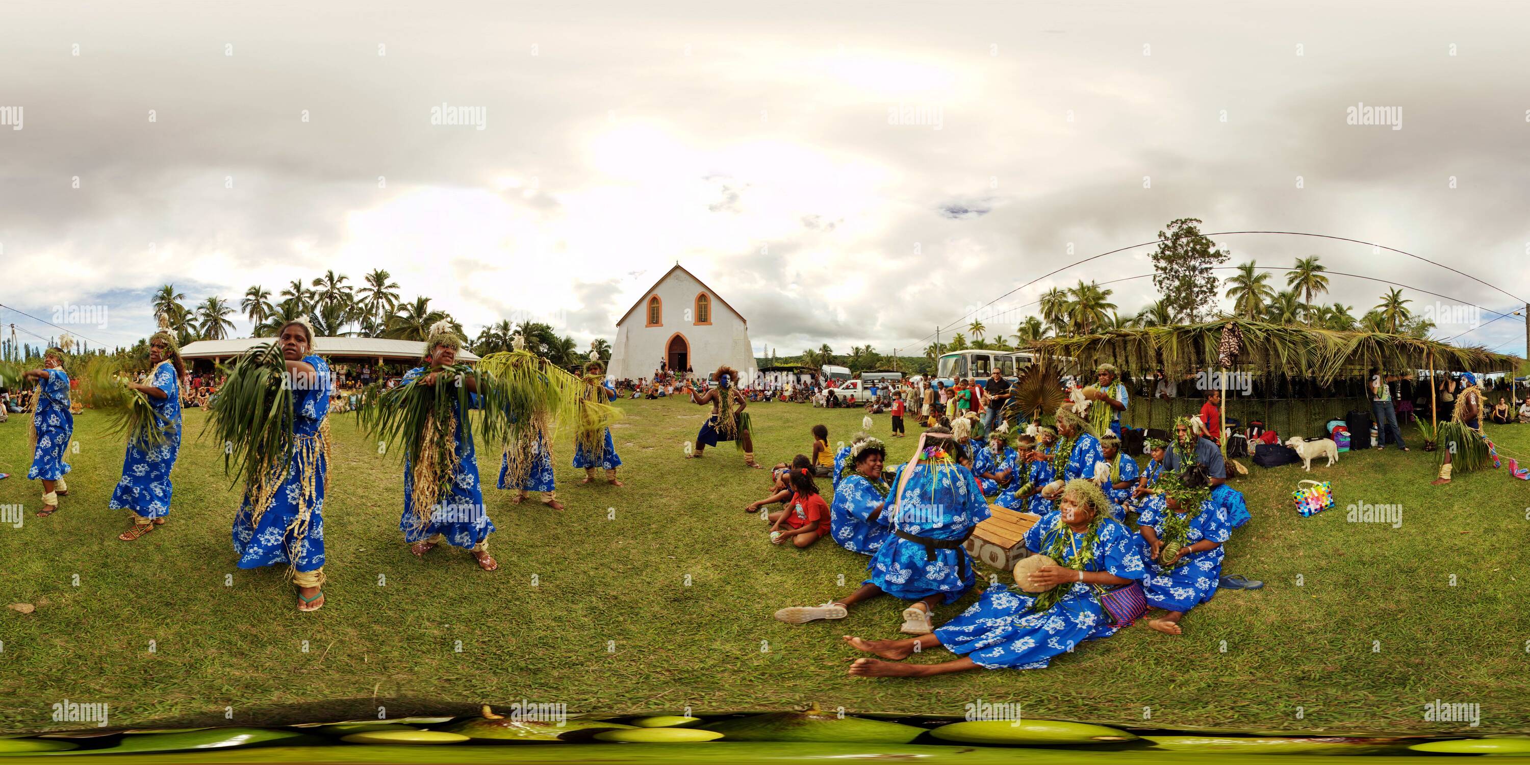 360 degree panoramic view of Sadro Dancers Avocado Festival Mare Island