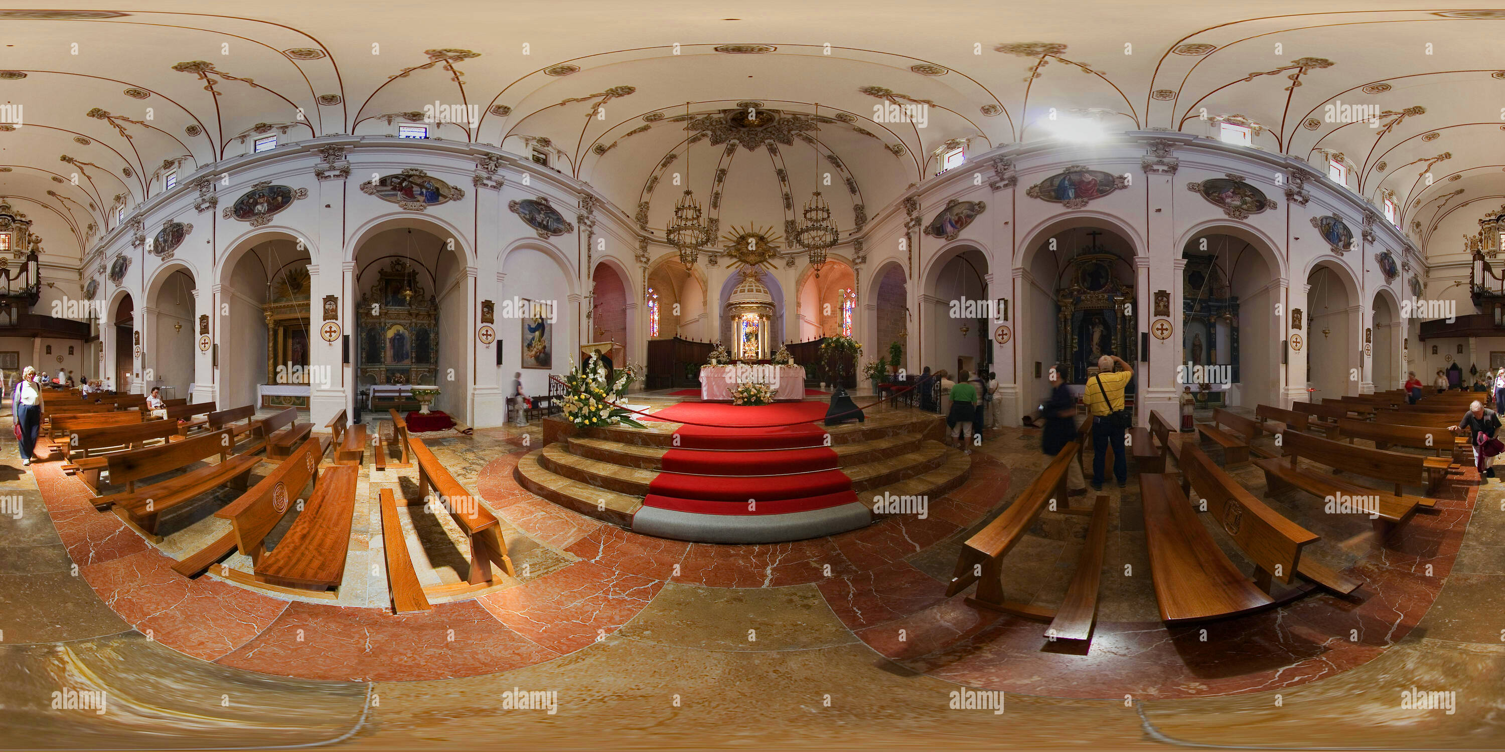 360° view of cathedral of Ibiza - Alamy