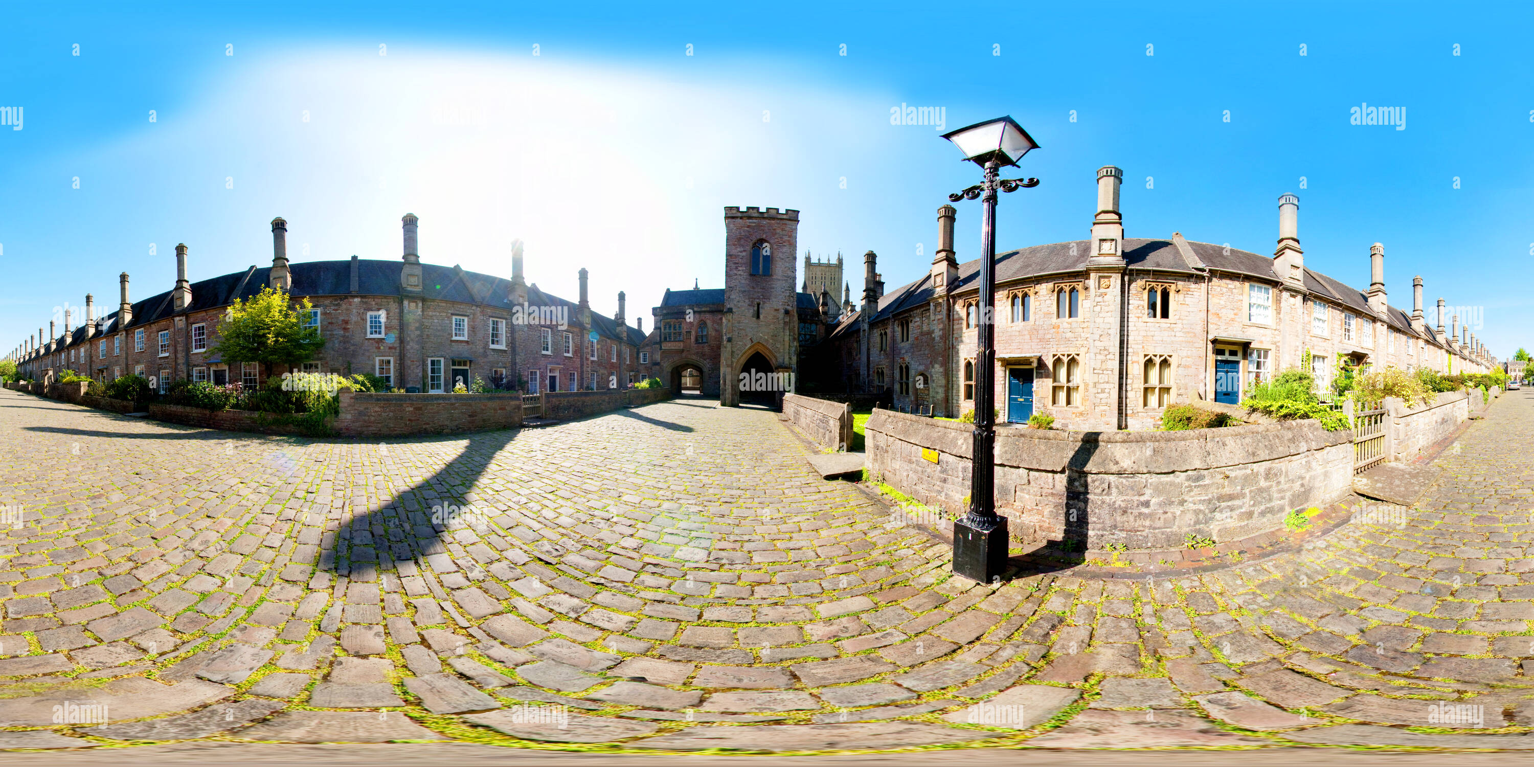 360° view of Alms Houses Wells Somerset England Alamy