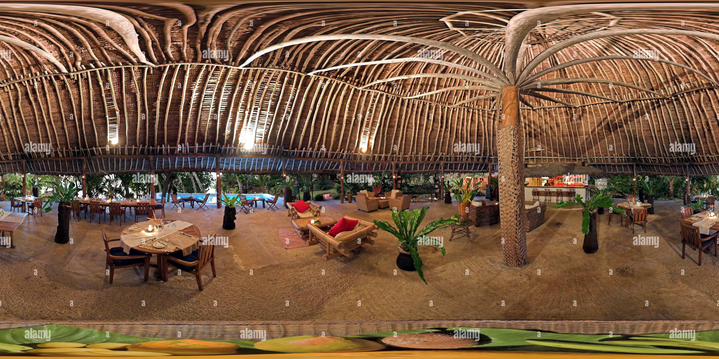 360° view of Paradise Cove Resort Vanuatu Restaurant Alamy
