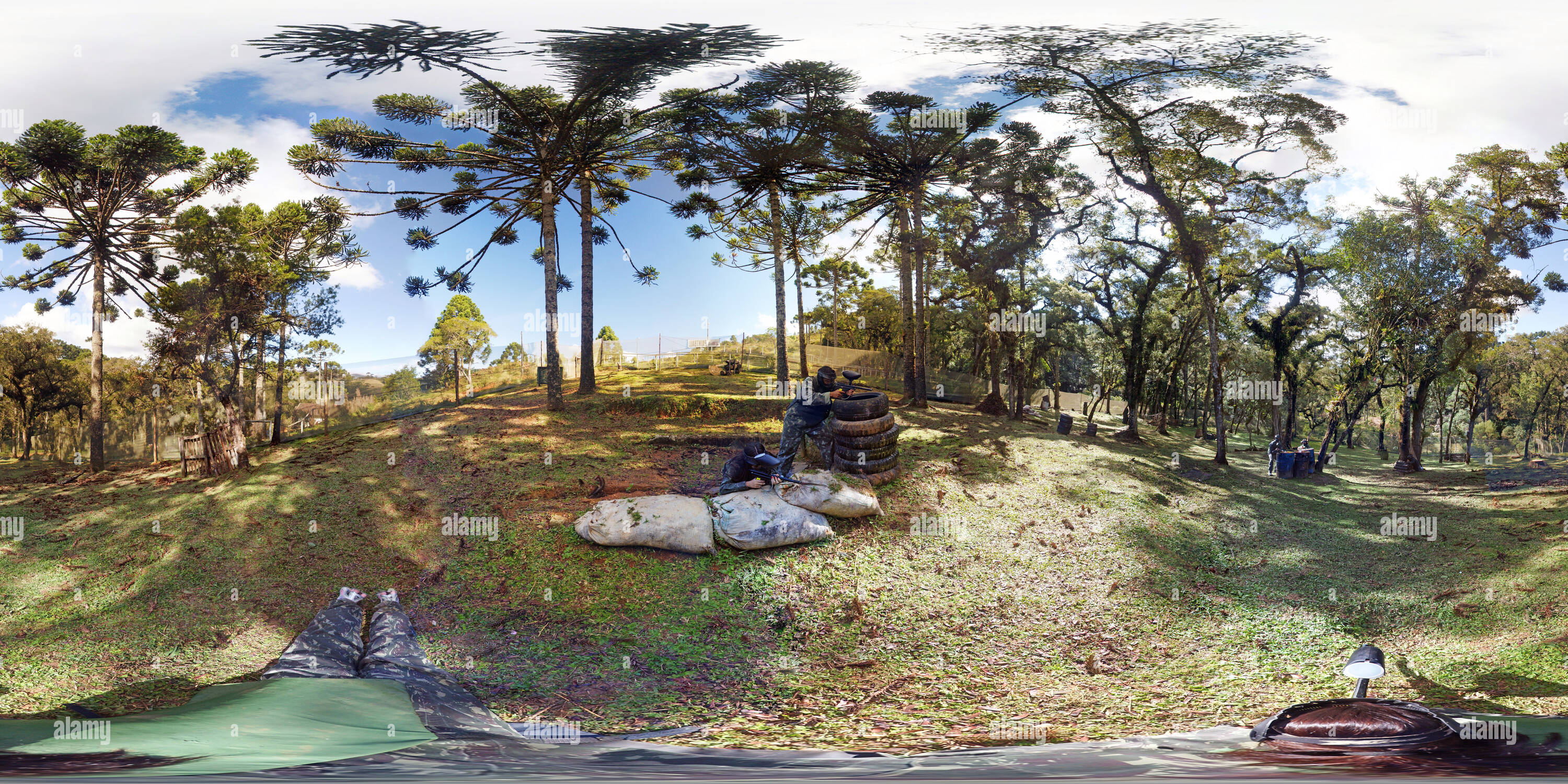 360 degree panoramic view of Batalha no Rancho Paintball