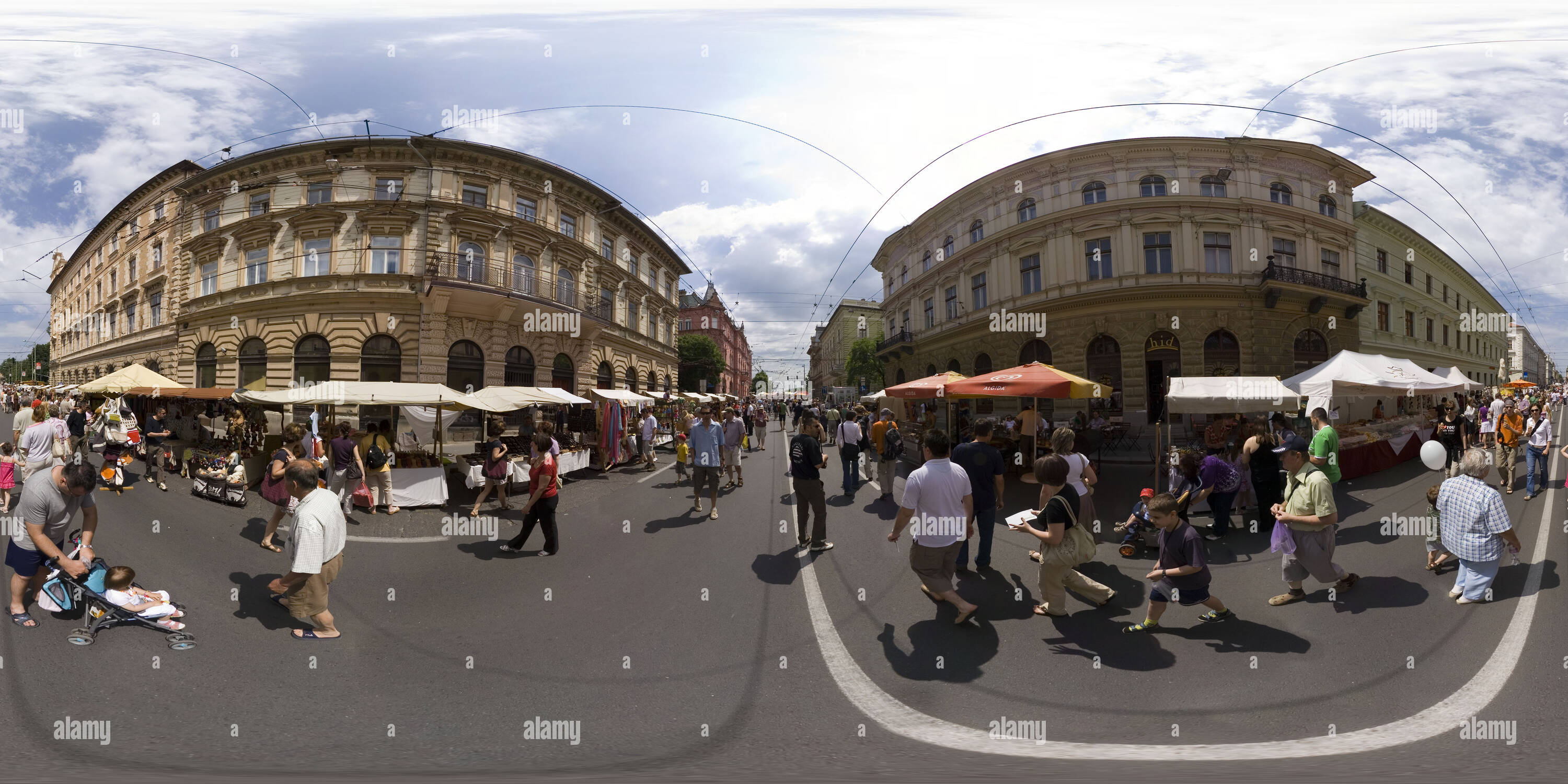 360 degree panoramic view of The day of Szeged - fair