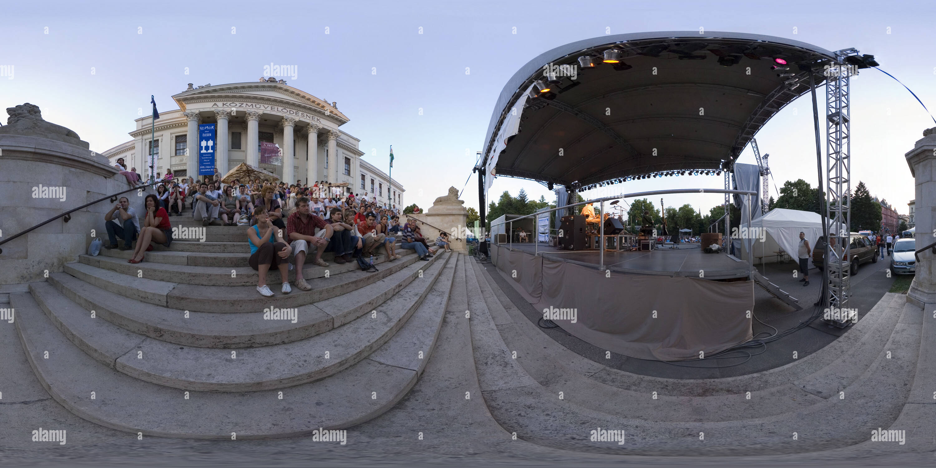 360 degree panoramic view of The day of Szeged - Rock concert
