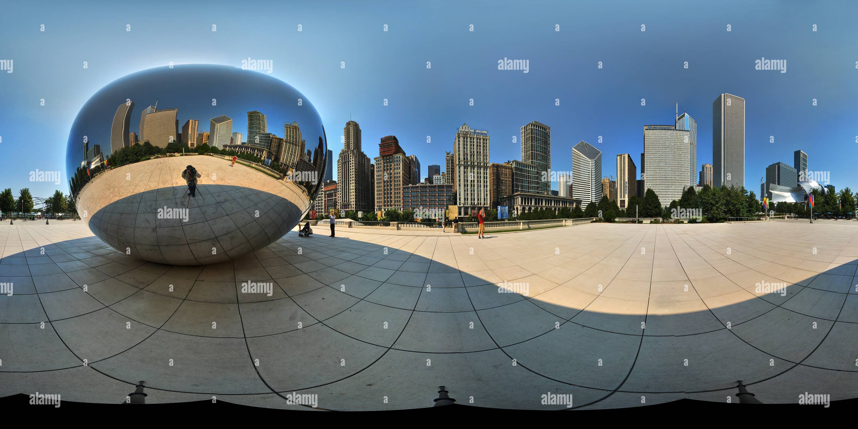 360 degree panoramic view of Chicago Skyline