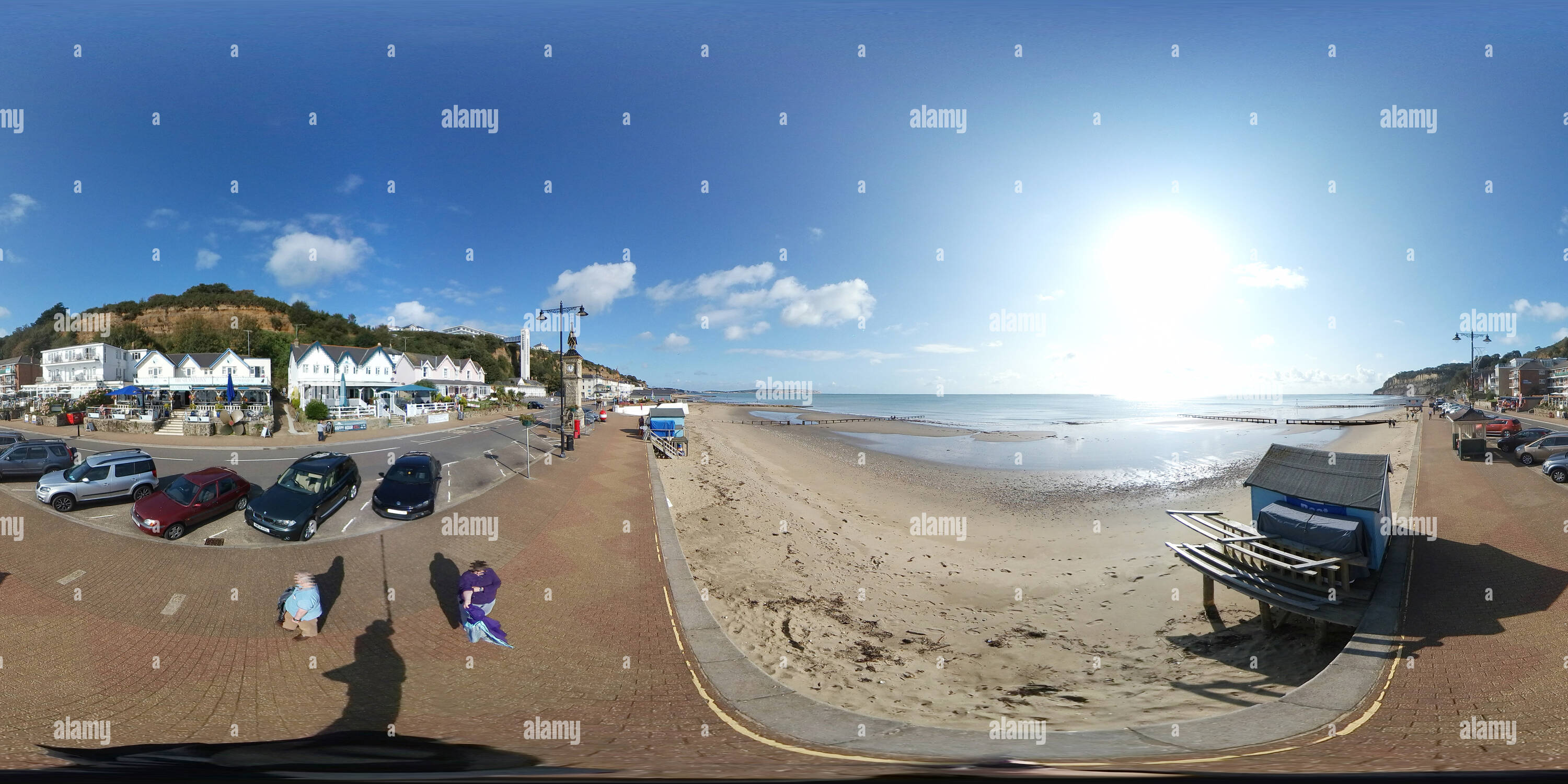 360° view of 2017 09 12 Shanklin Beach 05 Alamy