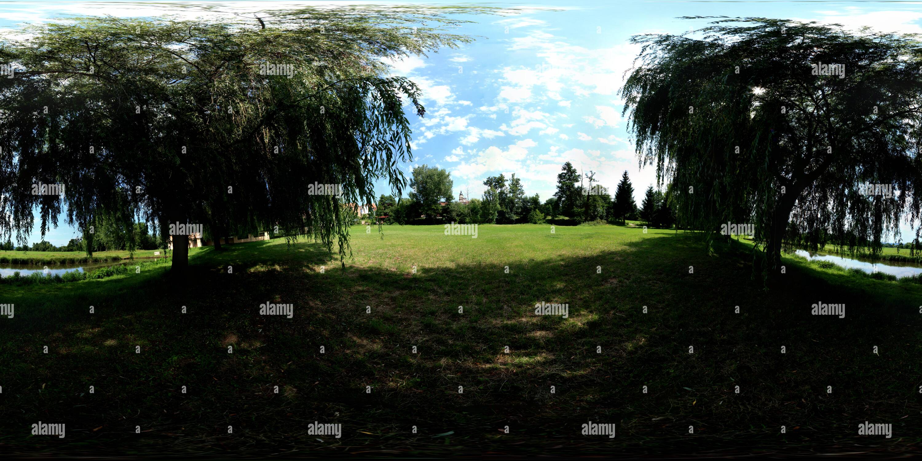 360° view of La Speck (étang), Dettwiller Alsace Alamy