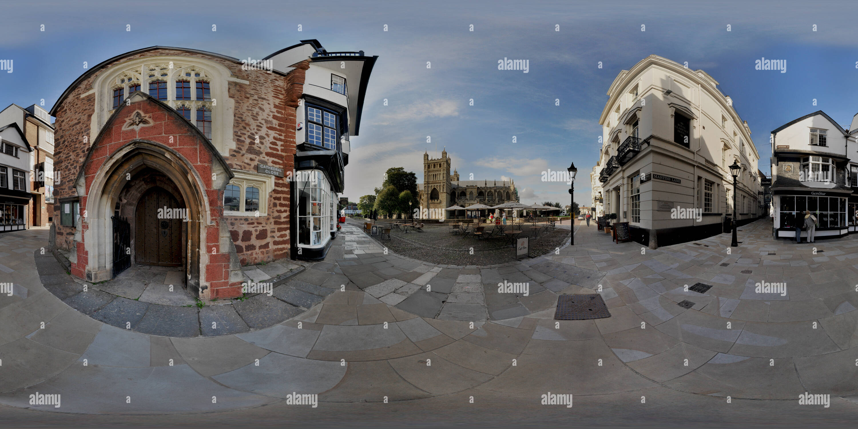 360° view of Cathedral Close, Exeter Alamy