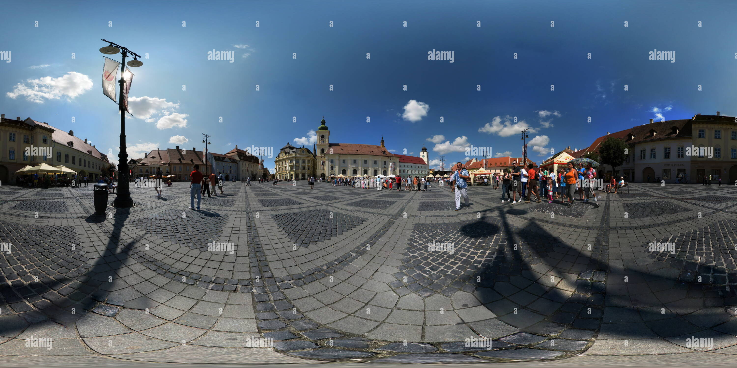 360° view of Piata Mare Sibiu Alamy