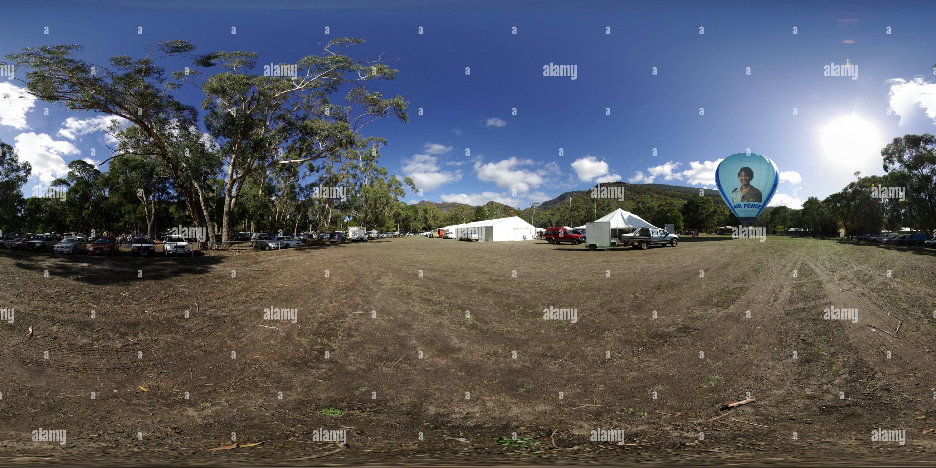 360° view of Halls Gap Food and Wine Festival 2009 Alamy