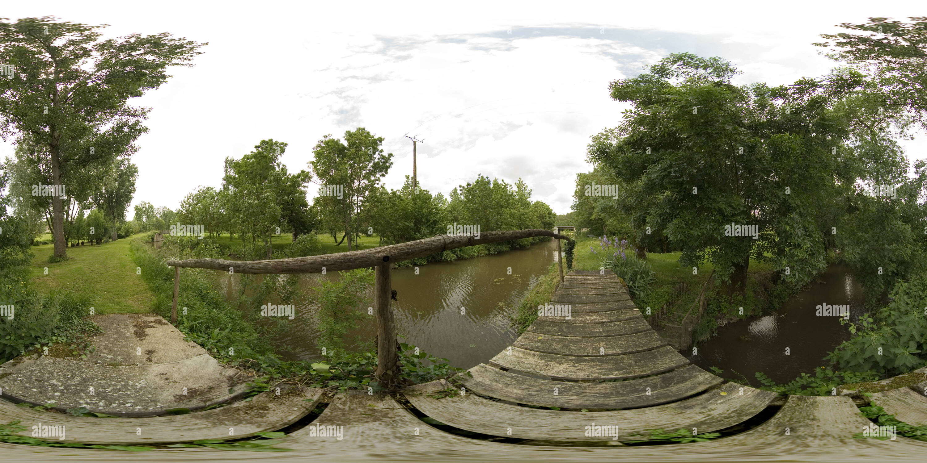 360 degree panoramic view of Marais Poitevin St Sigismond