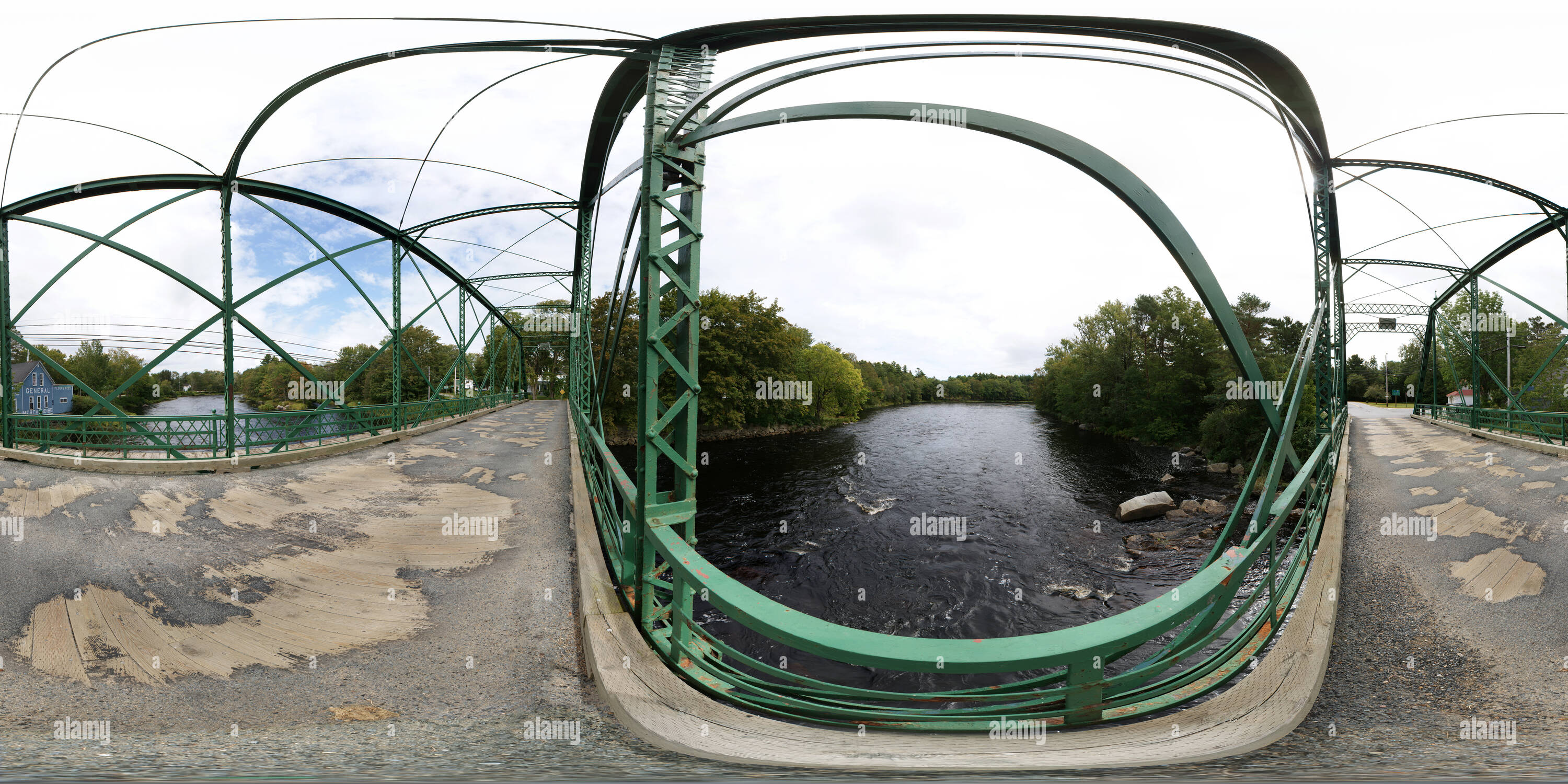 360° view of Mill Village Bridge, Nova Scotia, Canada Alamy