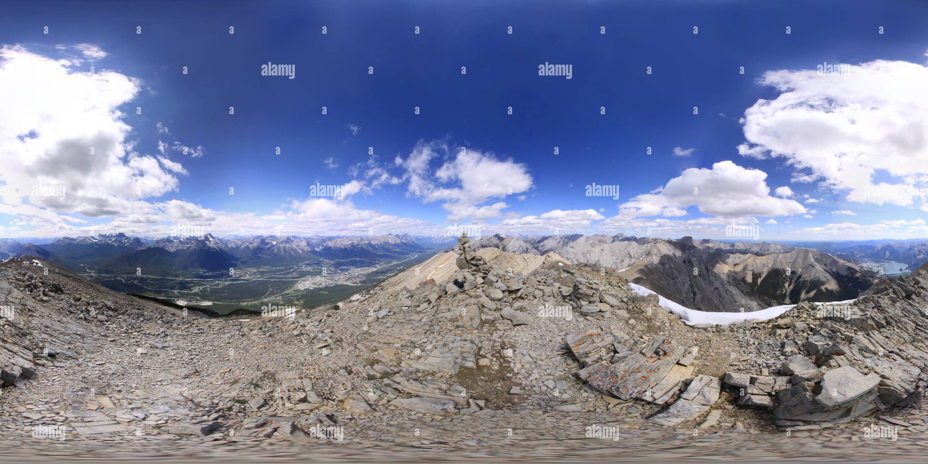360° view of Grotto Mountain, Canmore, Alberta Alamy
