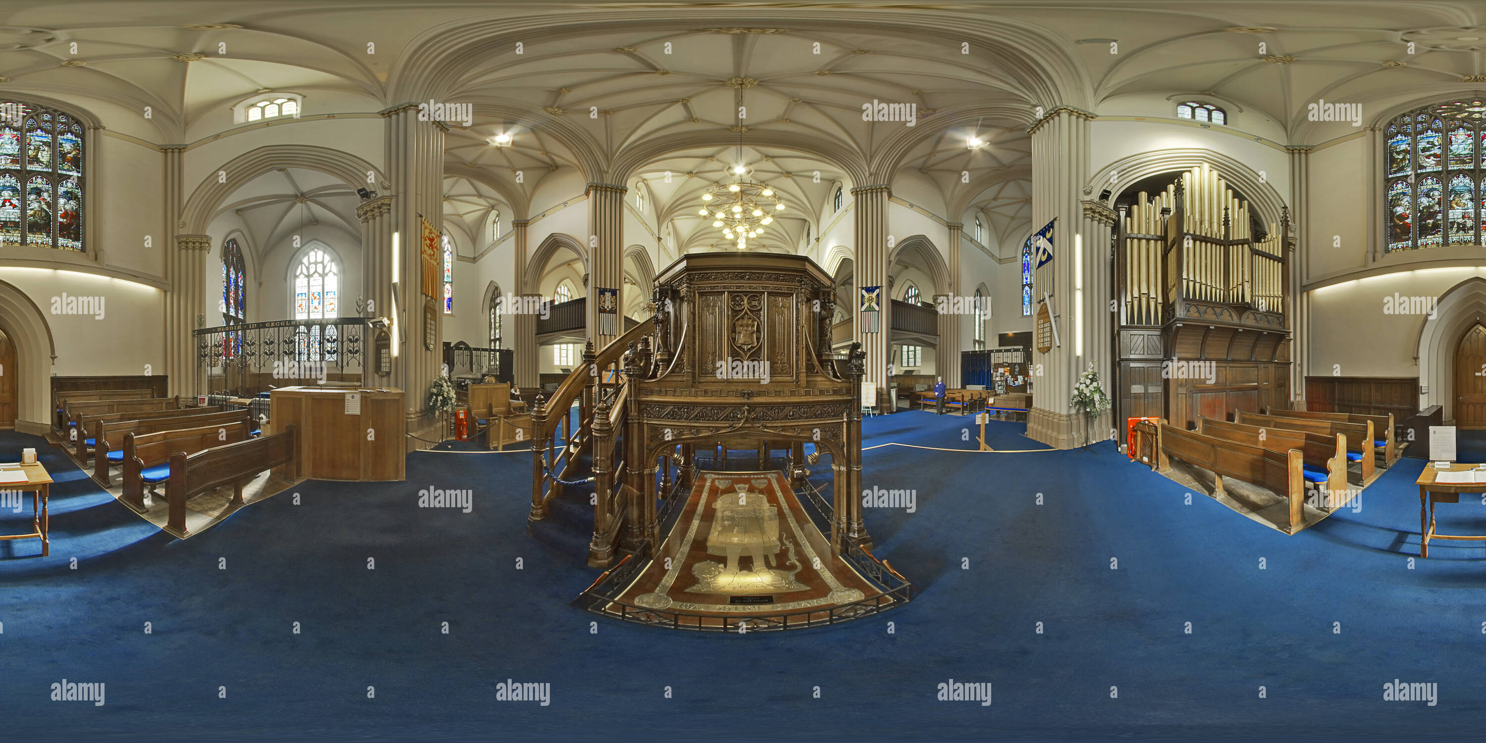 360° view of Dunfermline Abbey Pulpit Alamy
