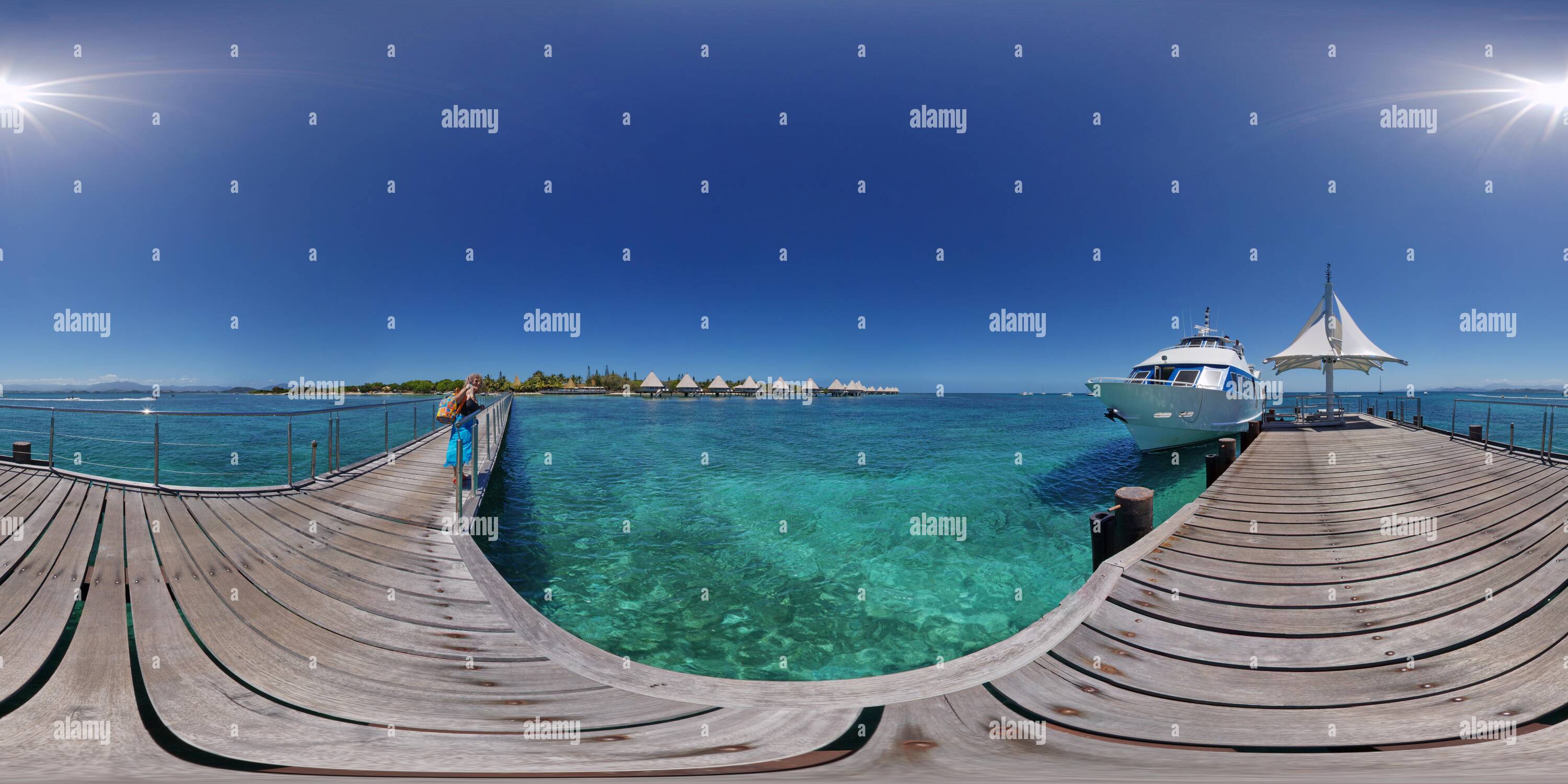 360 degree panoramic view of Escapade Island Resort Ilot Maitre New Caledonia