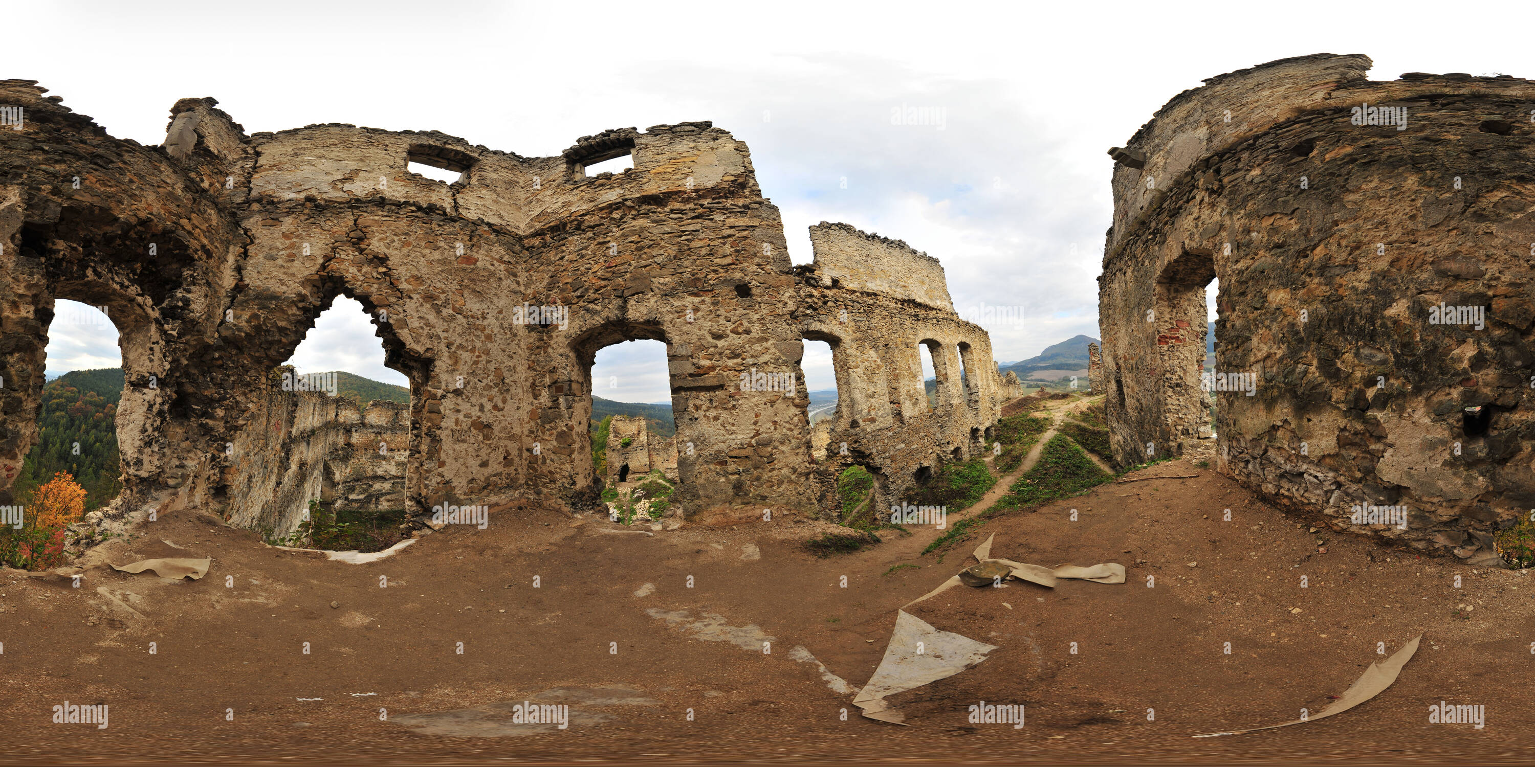 360?? view of castle Povazsky hrad knight palace Alamy