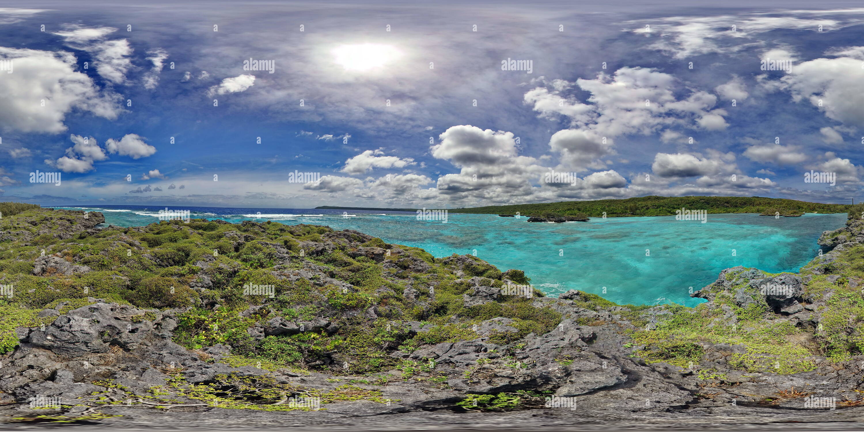 360 degree panoramic view of Snorkeling Mare New Caledonia Roh