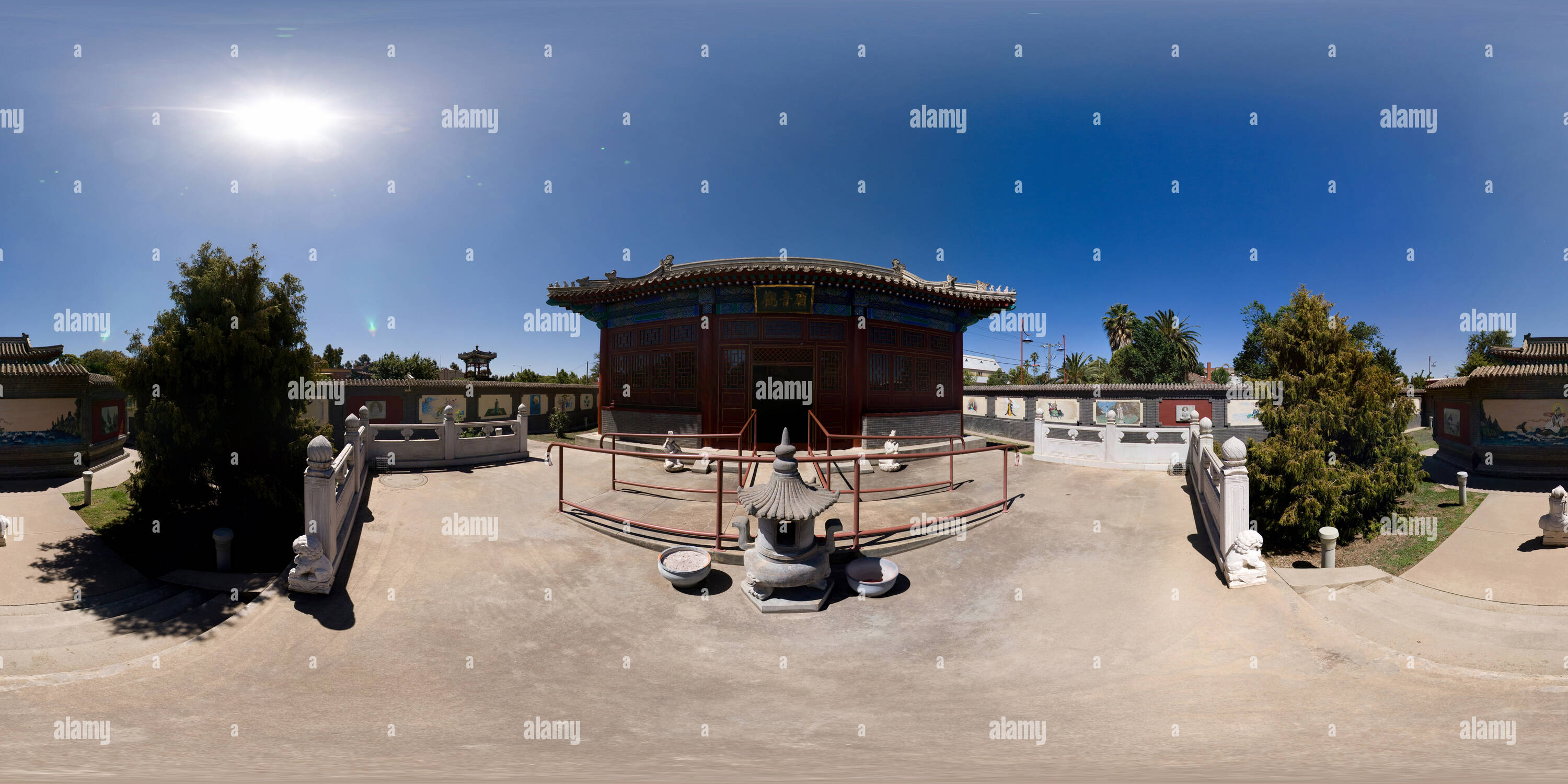 360° view of Kuan Yin Temple Chinese Gardens Bendigo Alamy