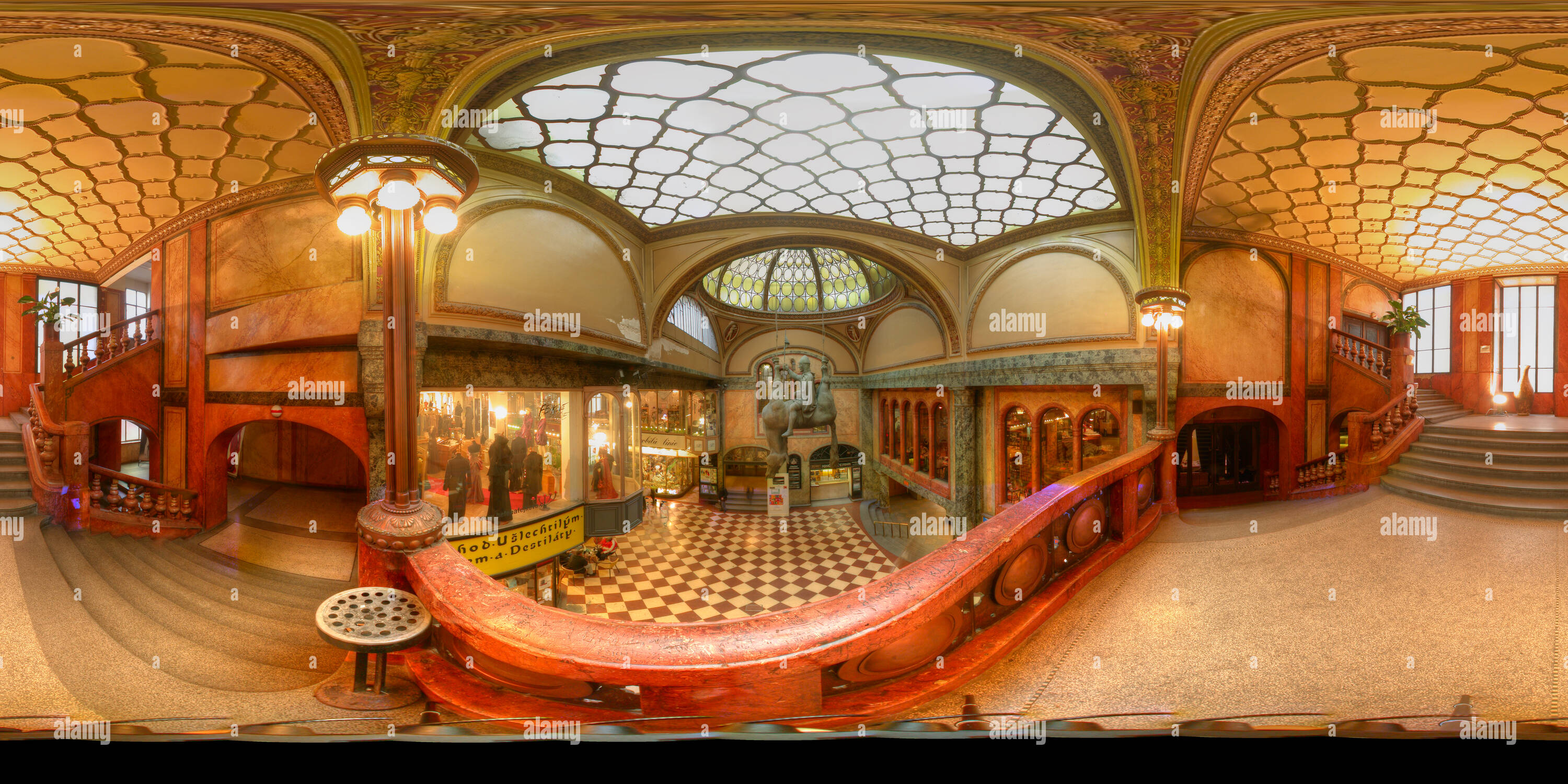 360° view of Lucerna Arcade Prague Alamy