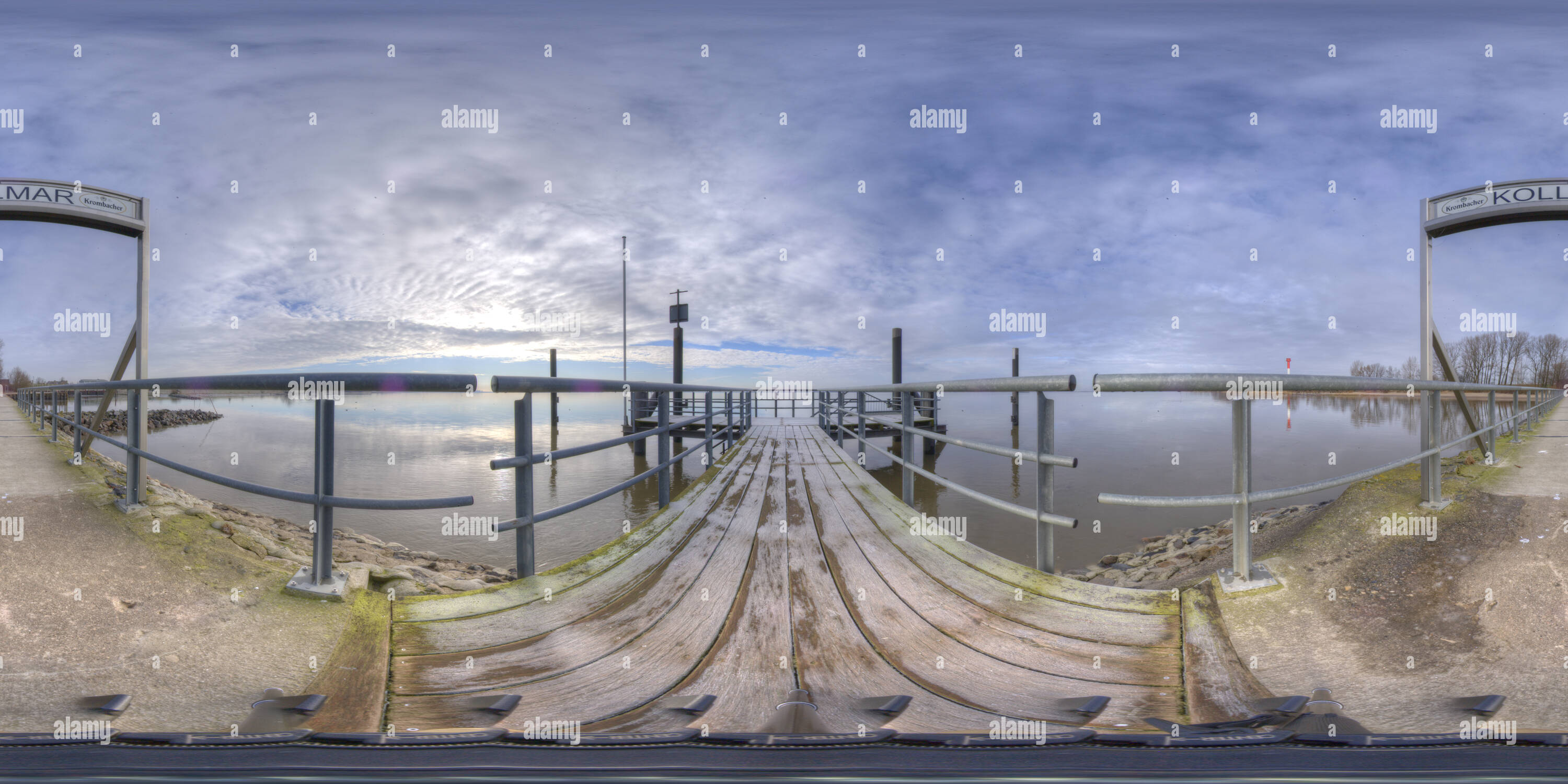 360° view of Kollmar historic steamer pier Alamy
