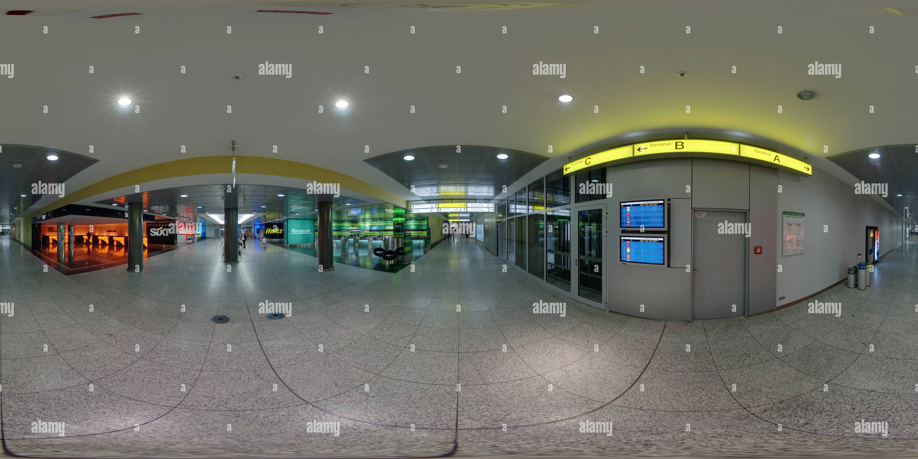 360° view of Hannover Airport. Car rental Alamy