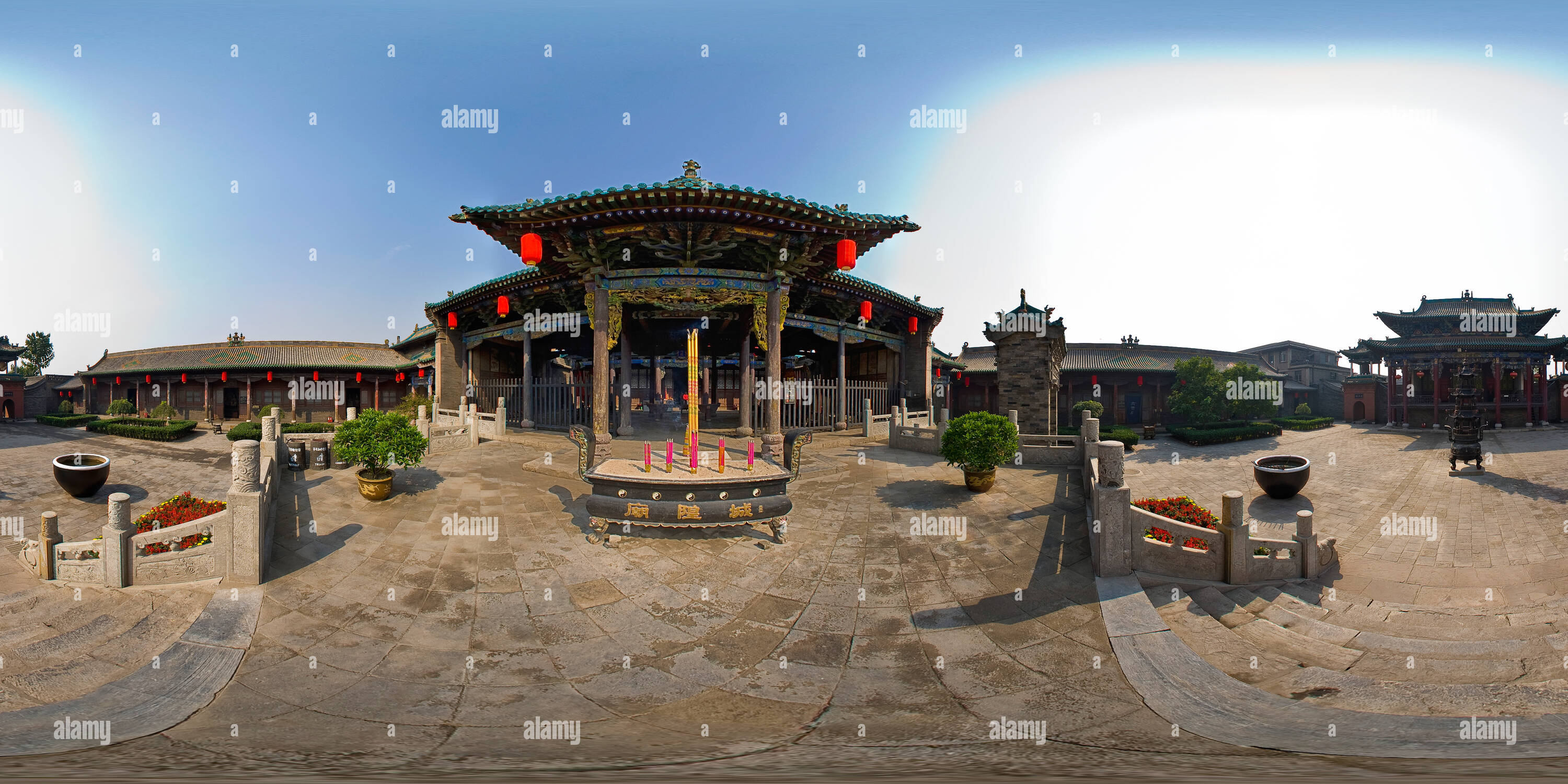 360 degree panoramic view of City God Temple Cheng Huang Temple Xian Dian