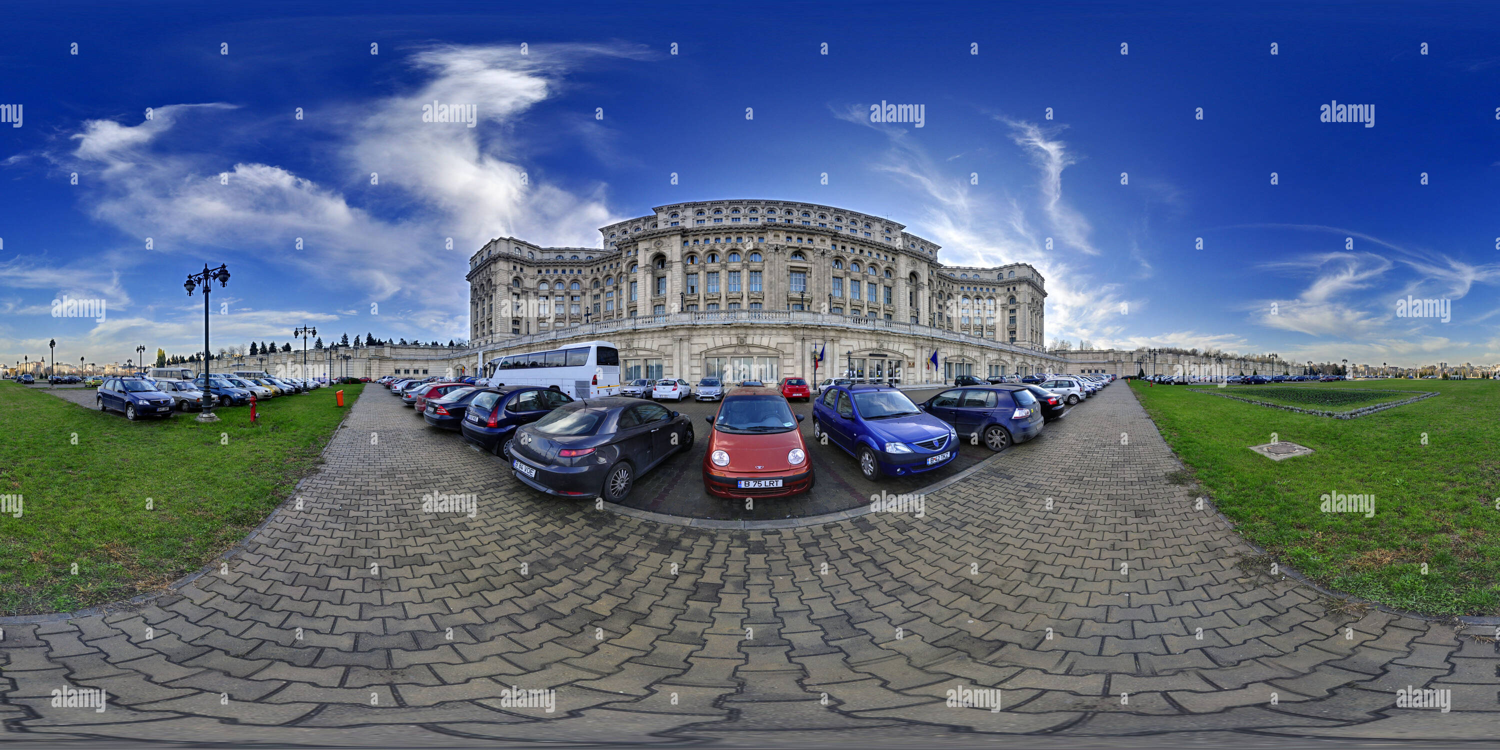 360 degree panoramic view of The Romanian Parliament