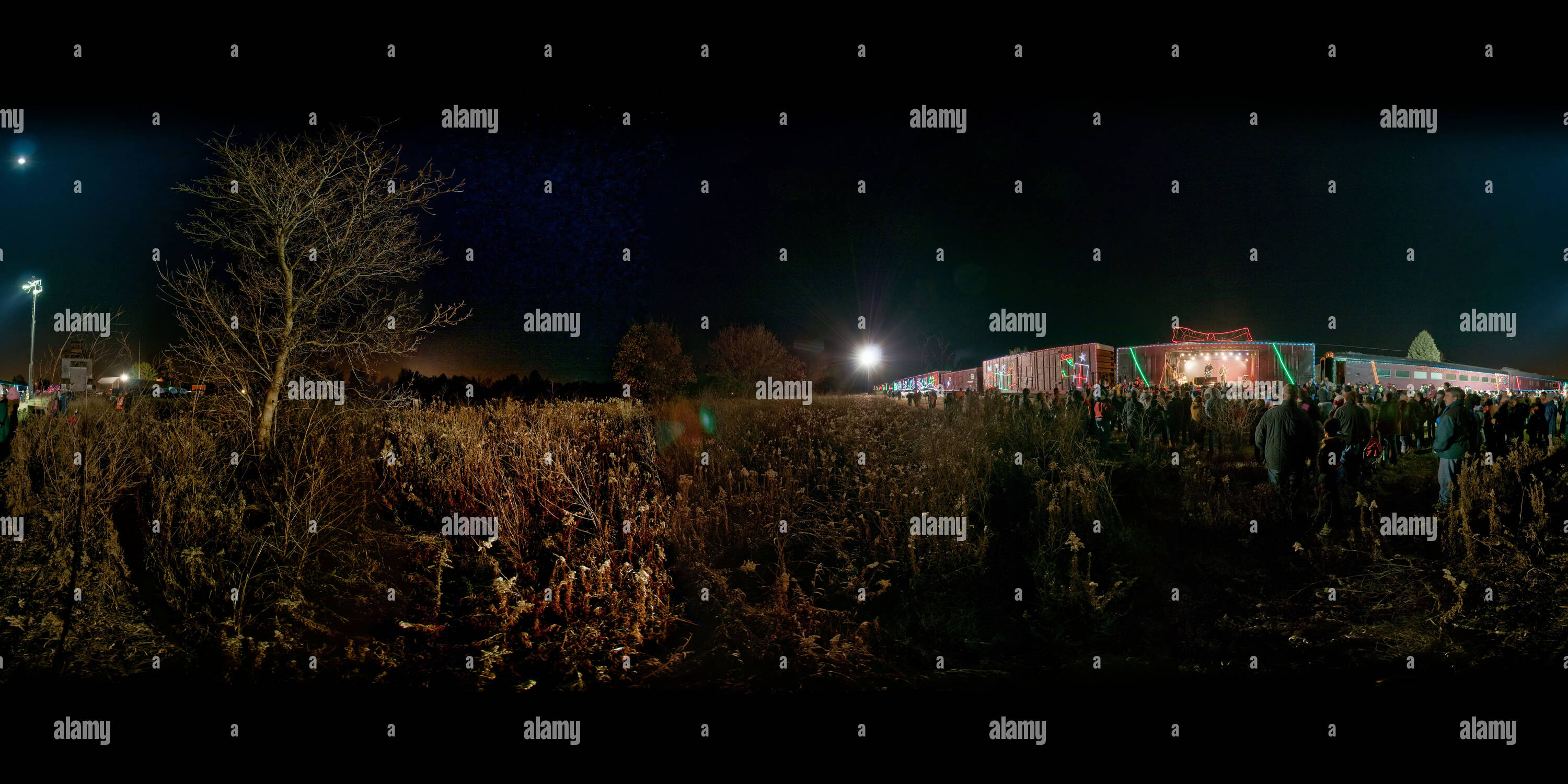 360 degree panoramic view of CPR Holiday Train Band