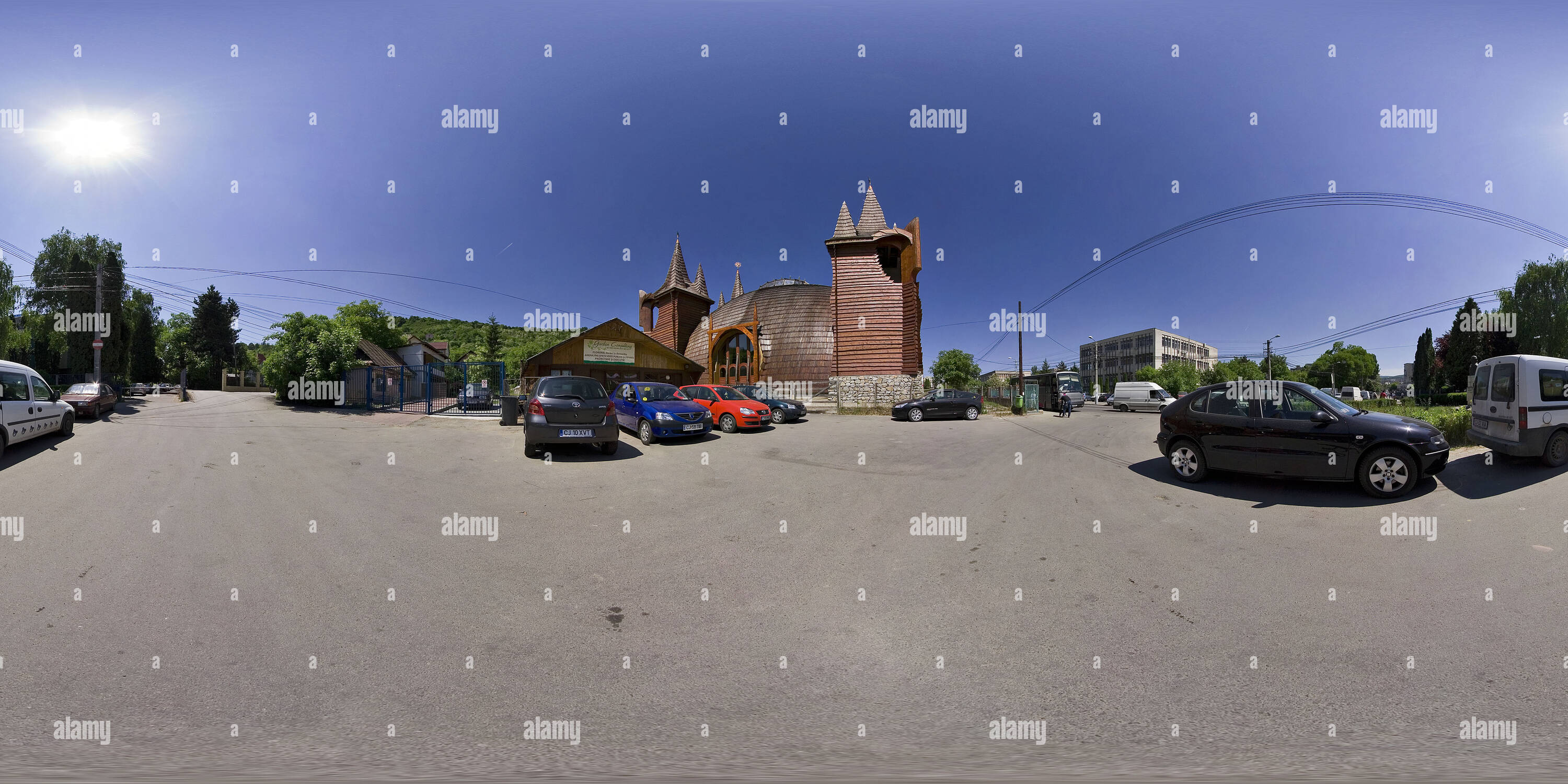 360 degree panoramic view of Reformed church - planning Imre Makovecz